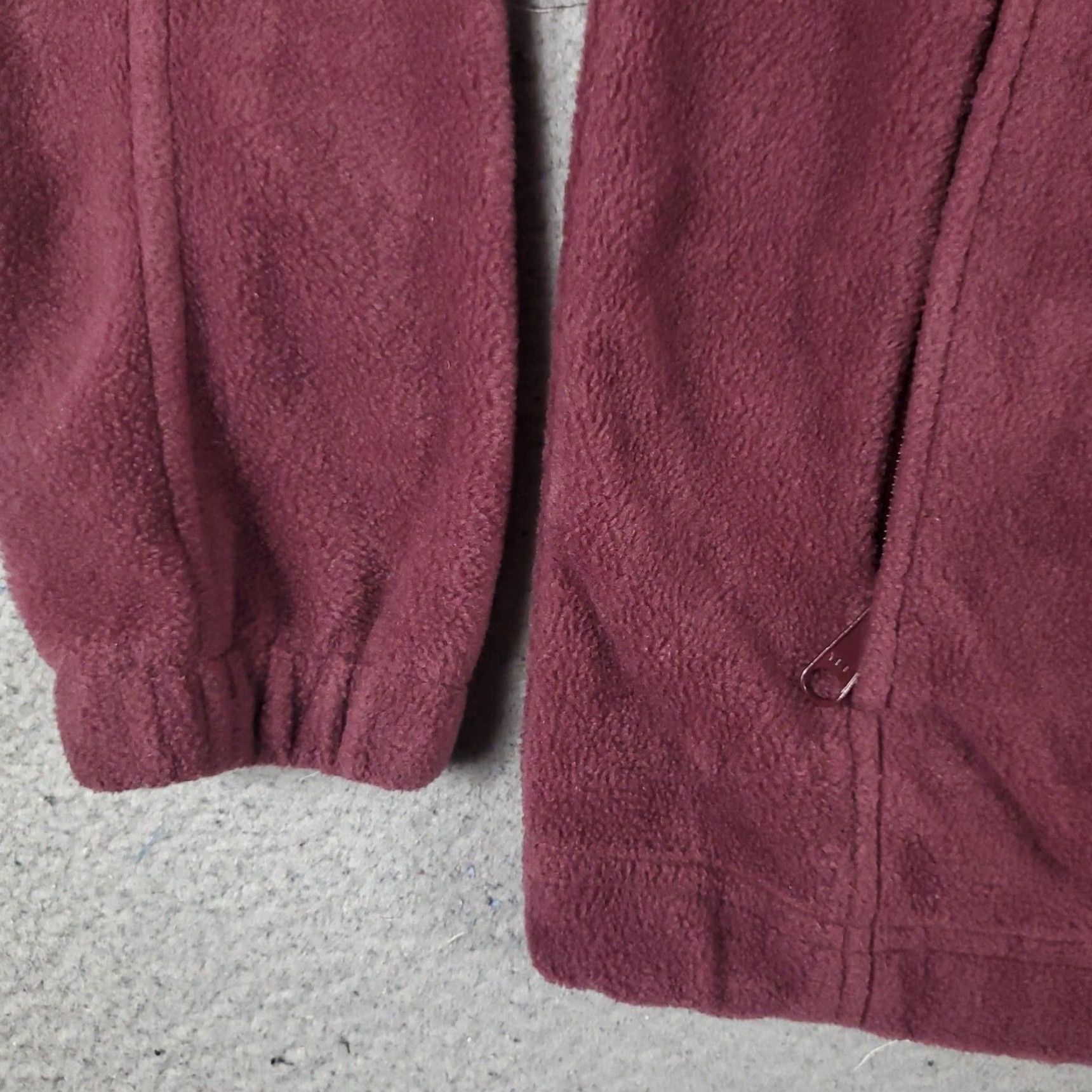 Vintage Columbia Jacket Womens Small Burgundy Fleece Full Zip Regular Fit Size S / US 4 / IT 40 - 3 Thumbnail