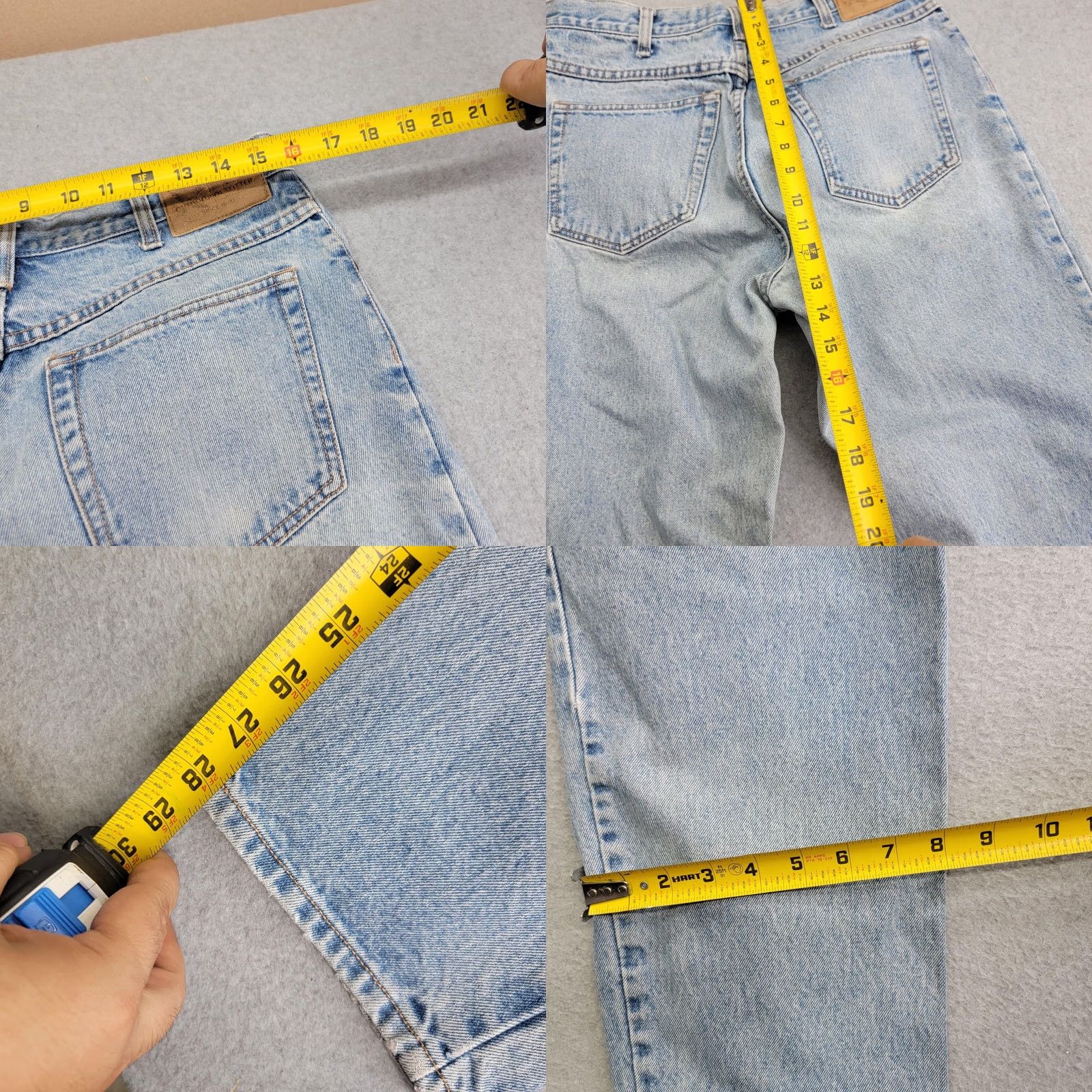 Eddie Bauer VINTAGE Eddie Bauer Jeans Mens 34x30 Light Wash Blue Denim 90s Hong Kong Made Size US 34 / EU 50 - 8 Thumbnail