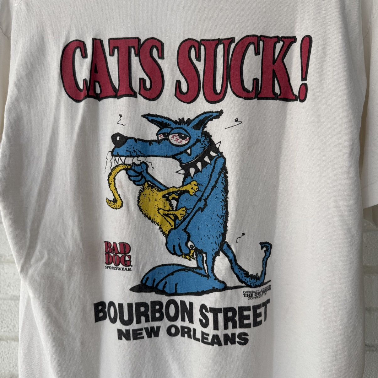 Vintage Vintage Cat Sucks Tee Size US L / EU 52-54 / 3 - 3 Thumbnail