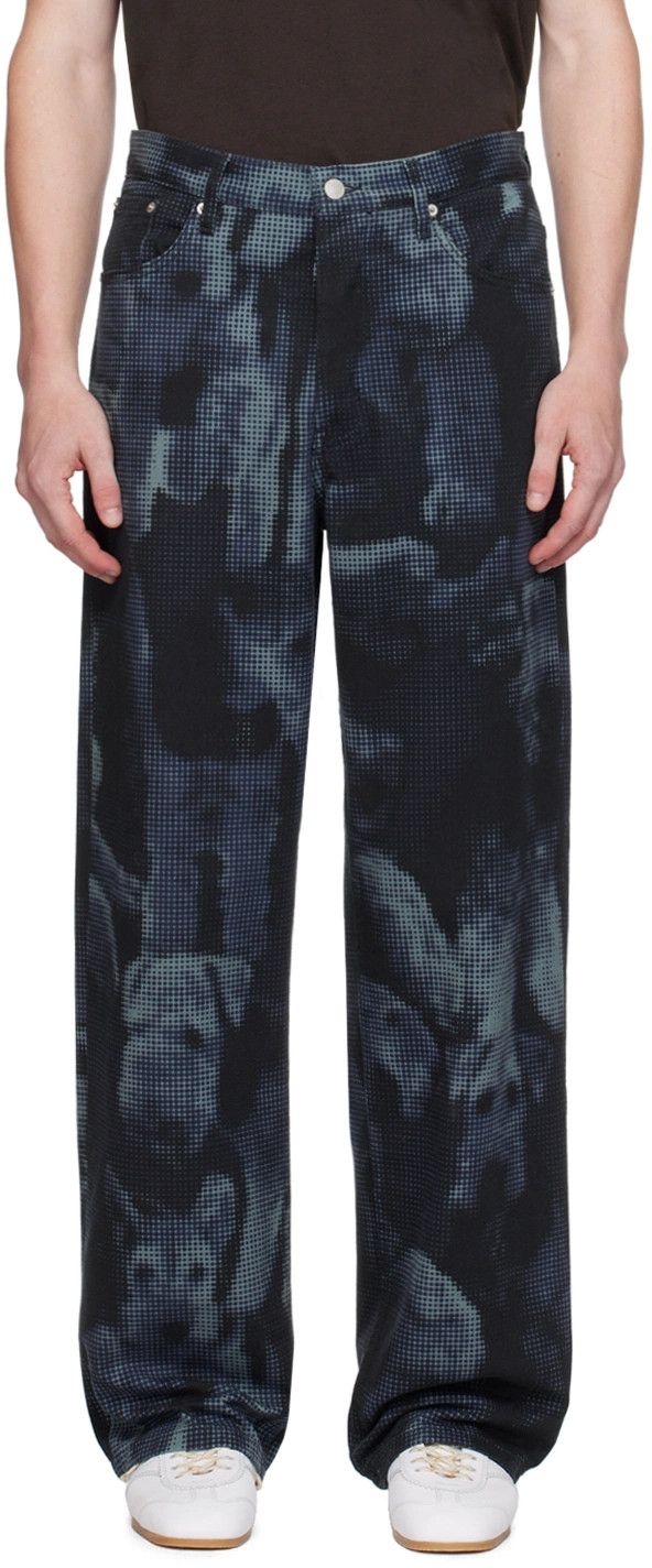 Dries Van Noten o1h1sh11224 Printed Denim Jeans in Navy Size US 30 / EU 46 - 3 Thumbnail