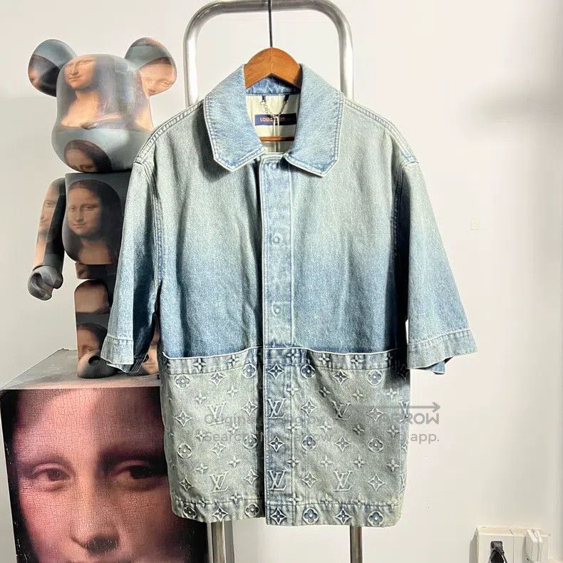 Louis Vuitton Louis Vuitton Felling embossed denim short sleeve jacket Size US M / EU 48-50 / 2 - 1 Thumbnail