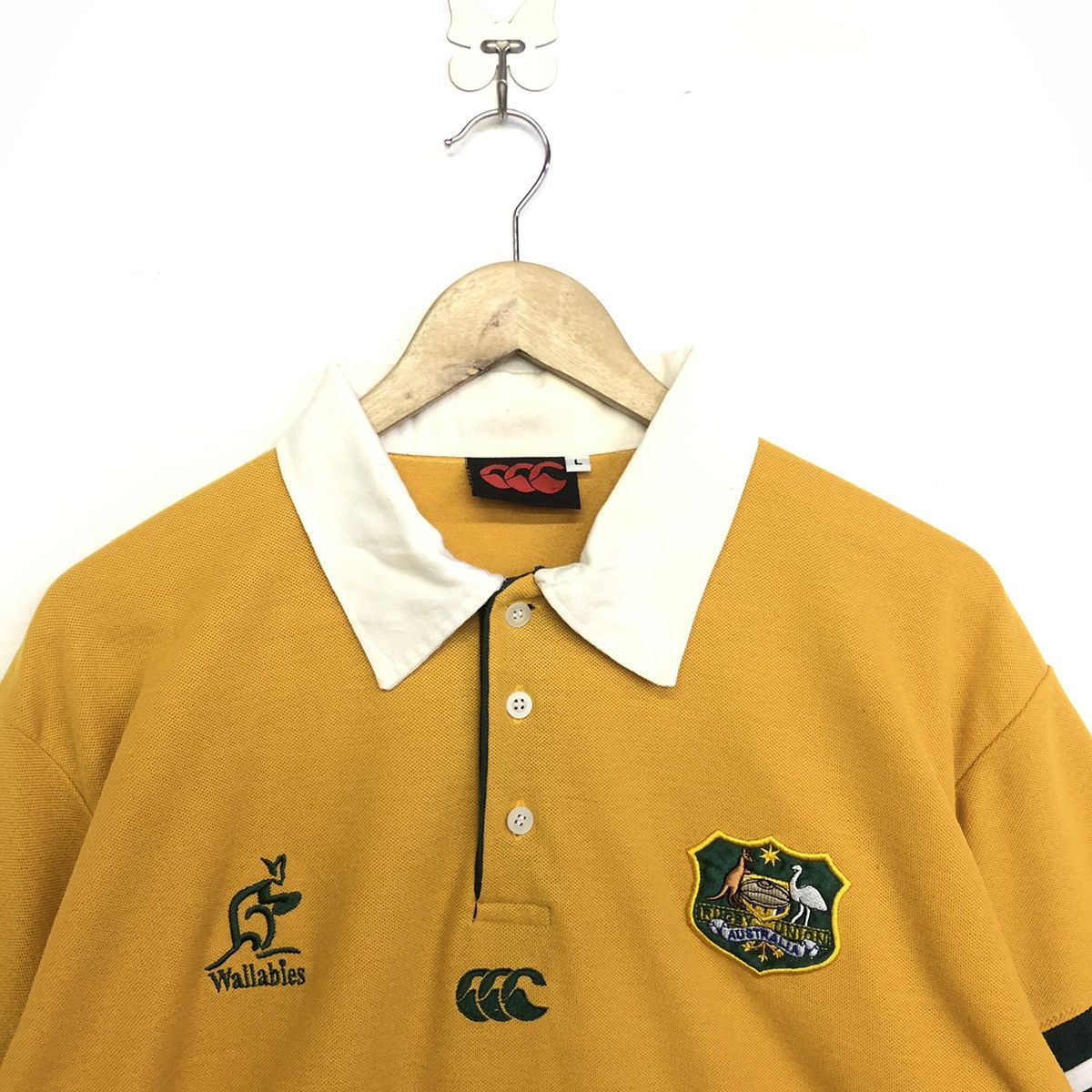 Canterbury of New Zealand × Vintage Vintage Canterbury Wallabies Australian Rugby Polo Shirt Size US L / EU 52-54 / 3 - 2 Thumbnail