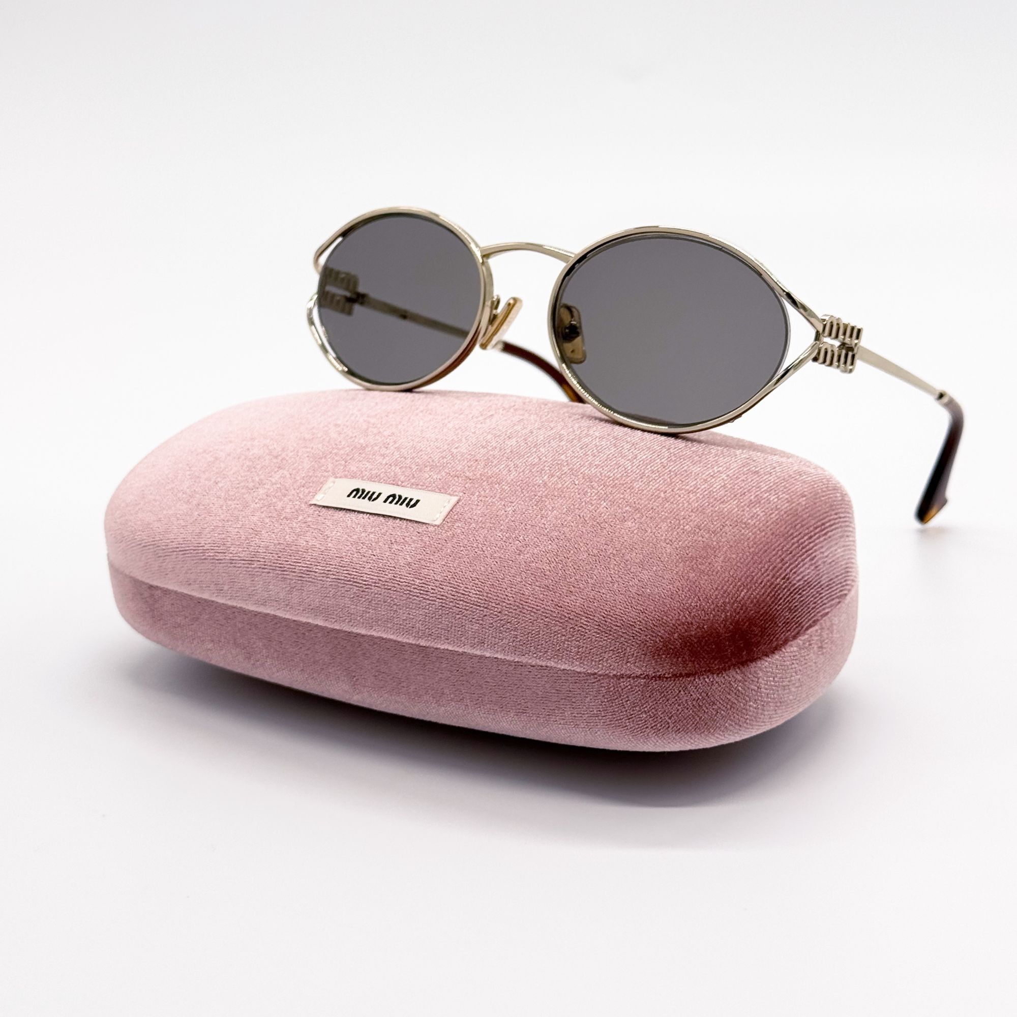 Miu Miu NEW MIU MIU MU52YS ZVN80Q SUNGLASSES GOLD/GRAY WOMEN MU 52YS Size ONE SIZE - 1 Thumbnail