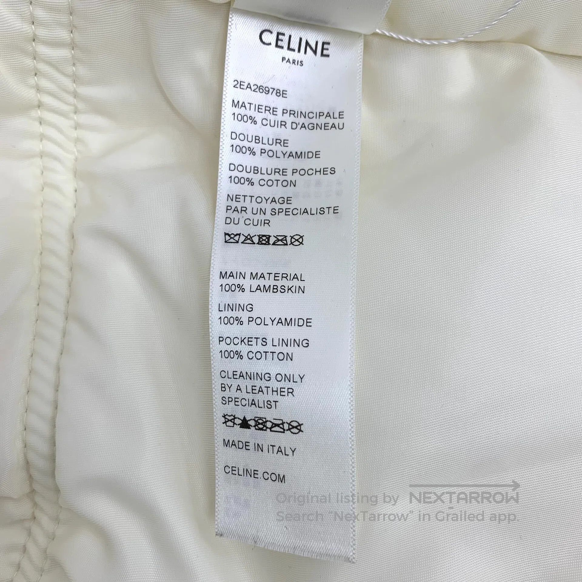 Celine CELINE Beige Sheep Leather Hooded Drawstring Single-breast Size S / US 4 / IT 40 - 7 Thumbnail