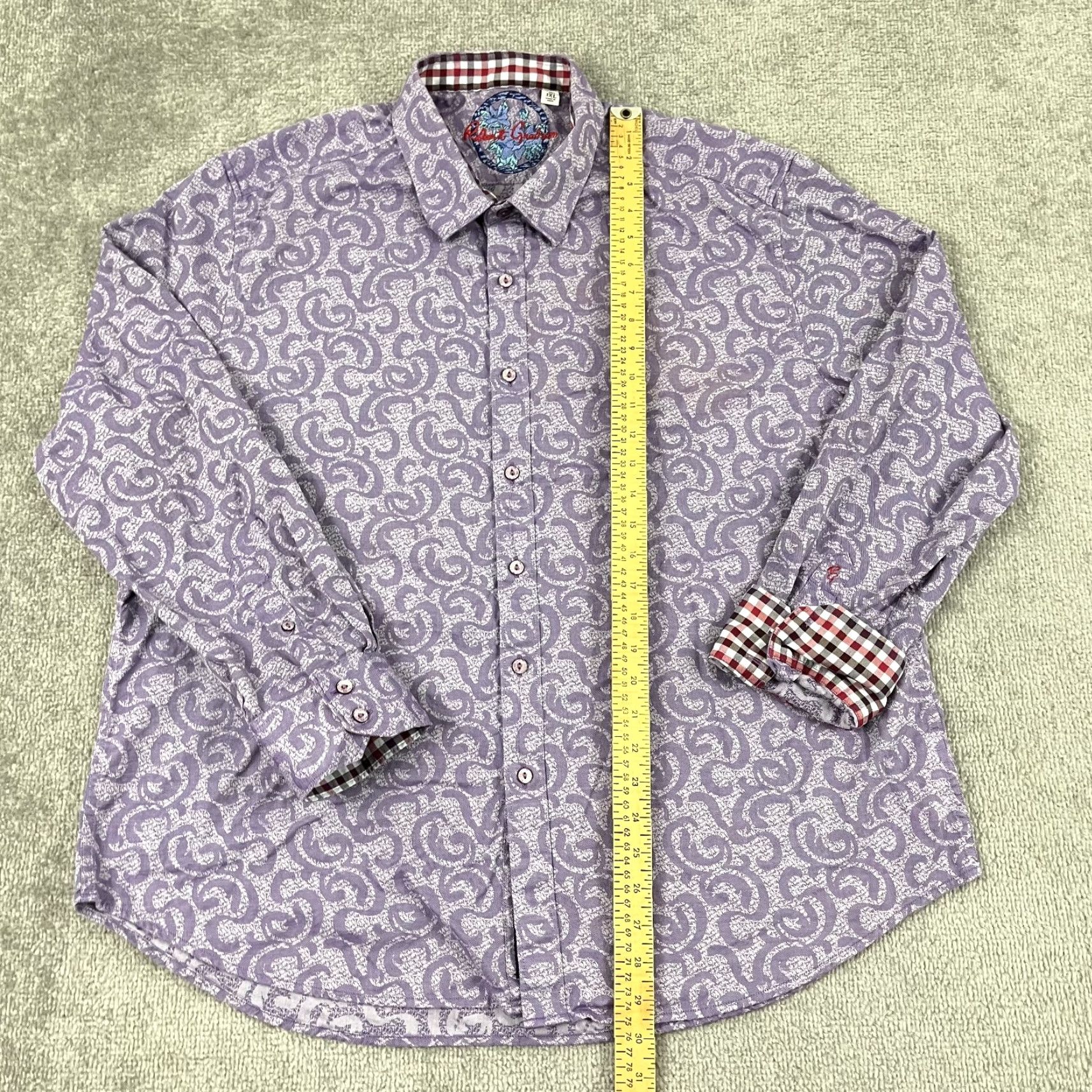 Robert Graham VINTAGE Robert Graham Men's Button-Up Shirt 3XL Purple Geometric Classic Casual Preppy Office Size US XXL / EU 58 / 5 - 3 Thumbnail
