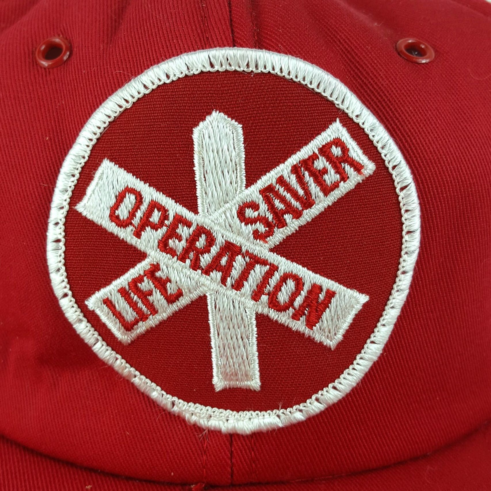 Vintage VINTAGE Operation LifeSaver Trucker Hat Foam Patch USA Made Baseball Cap Red 80s 90s Retro Embroidered Adjustable Mens Cap Size ONE SIZE - 4 Thumbnail