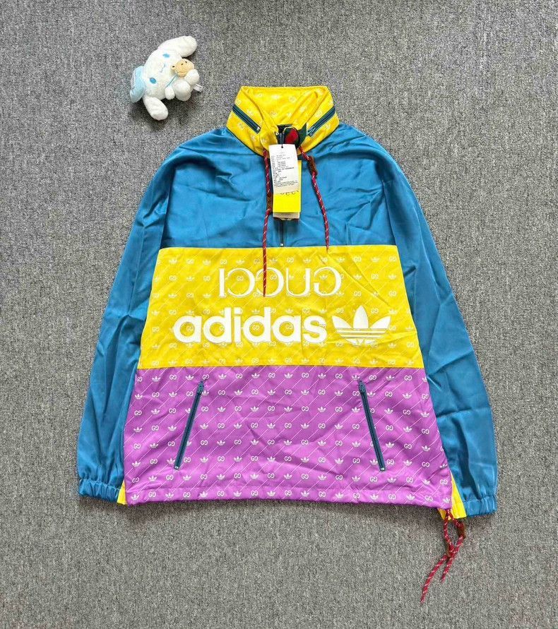Gucci Gucci x Adidas Colorful Logo Pullover Jacket-2506 Size US M / EU 48-50 / 2 - 1 Thumbnail