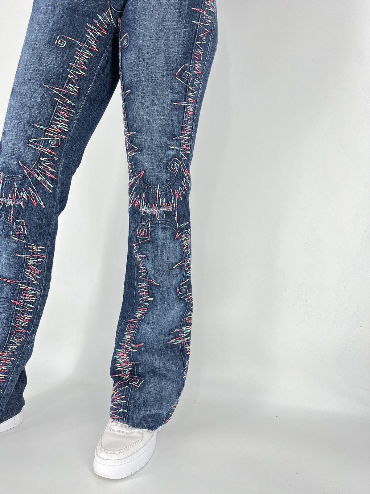 Other Vintage Cappopera 90s Designer Denim Pants All Over Prints Size 27" / US 4 / IT 40 - 4 Thumbnail