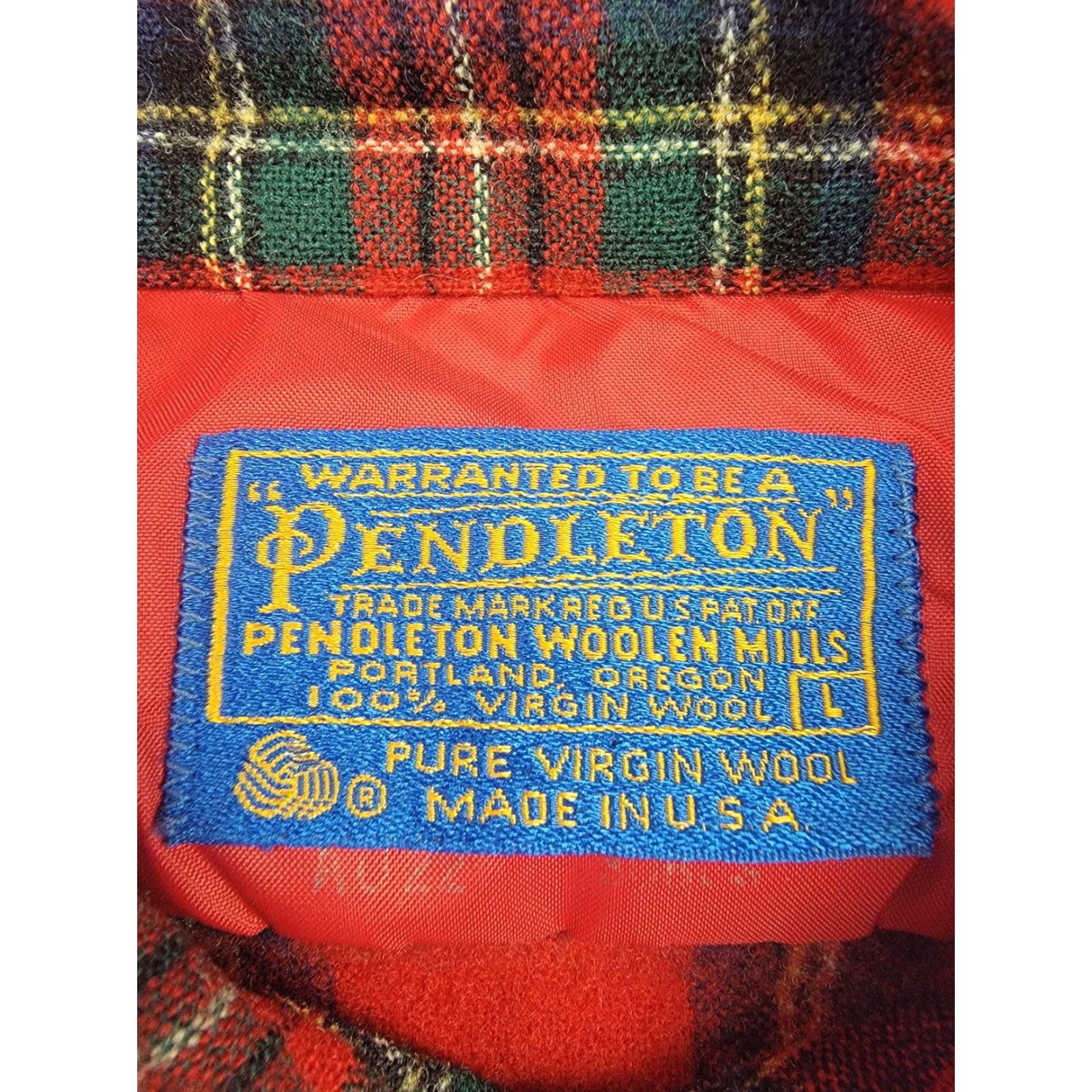 Pendleton VINTAGE Pendleton Shirt Mens Large Red Wool Plaid Flannel Royal Stewart Tartan USA Mens Large Red Wool Flannel Shirt Size US L / EU 52-54 / 3 - 3 Thumbnail