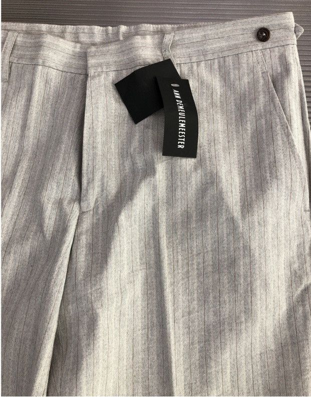 Ann Demeulemeester Ann Demeulemeester 🇵🇹 grey striped pants M NEW Size US 34 / EU 50 - 3 Thumbnail