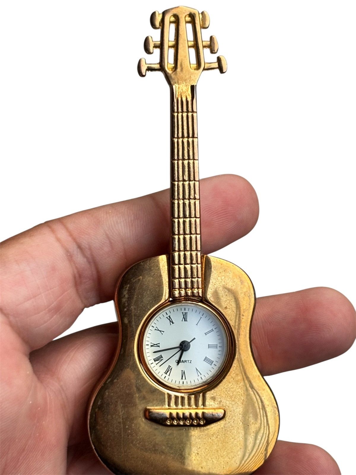 Vintage Vintage table clock gold guitar Size ONE SIZE - 1 Thumbnail