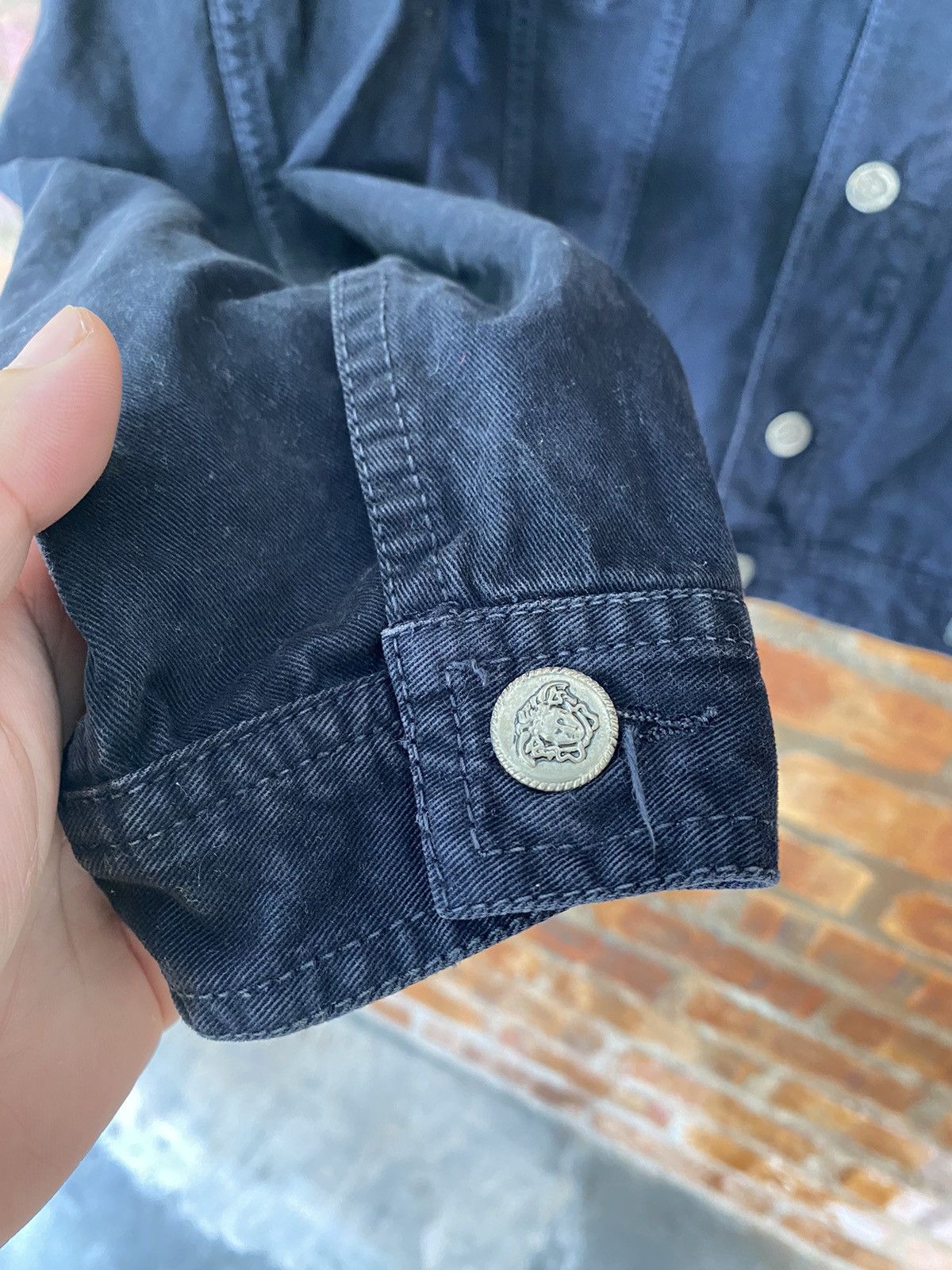 Versace × Versace Jeans Couture × Versus Versace 90s Versace Contra Stitch Detailing Jacket Size US L / EU 52-54 / 3 - 13 Thumbnail
