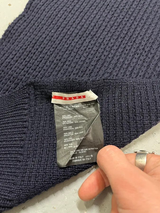 Prada AW2006 Prada Navy Wool Scarf Size ONE SIZE - 6 Thumbnail