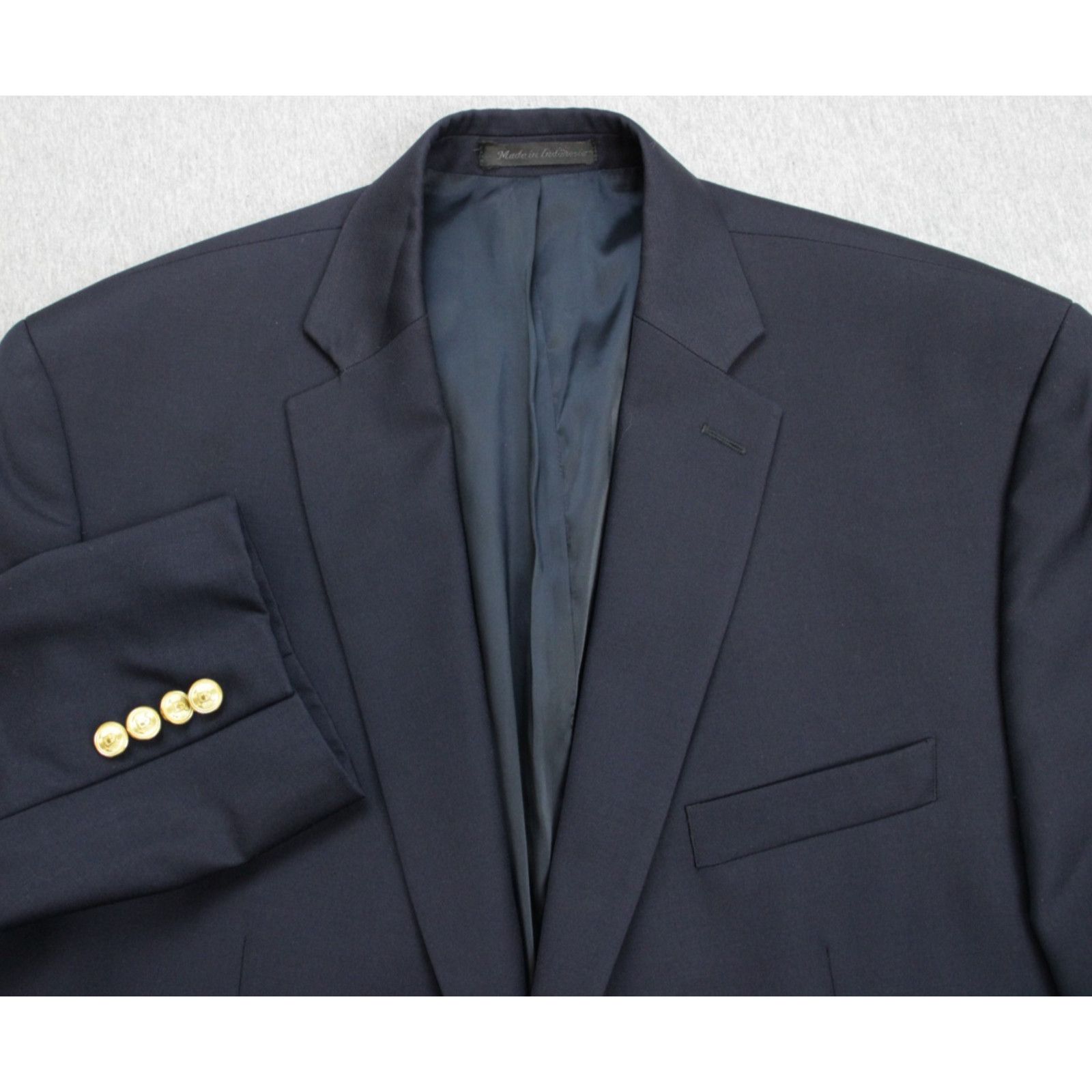 Lauren Ralph Lauren Lauren Ralph Lauren Blazer Mens 44L Navy Blue 100% Wool Size 44L - 3 Thumbnail