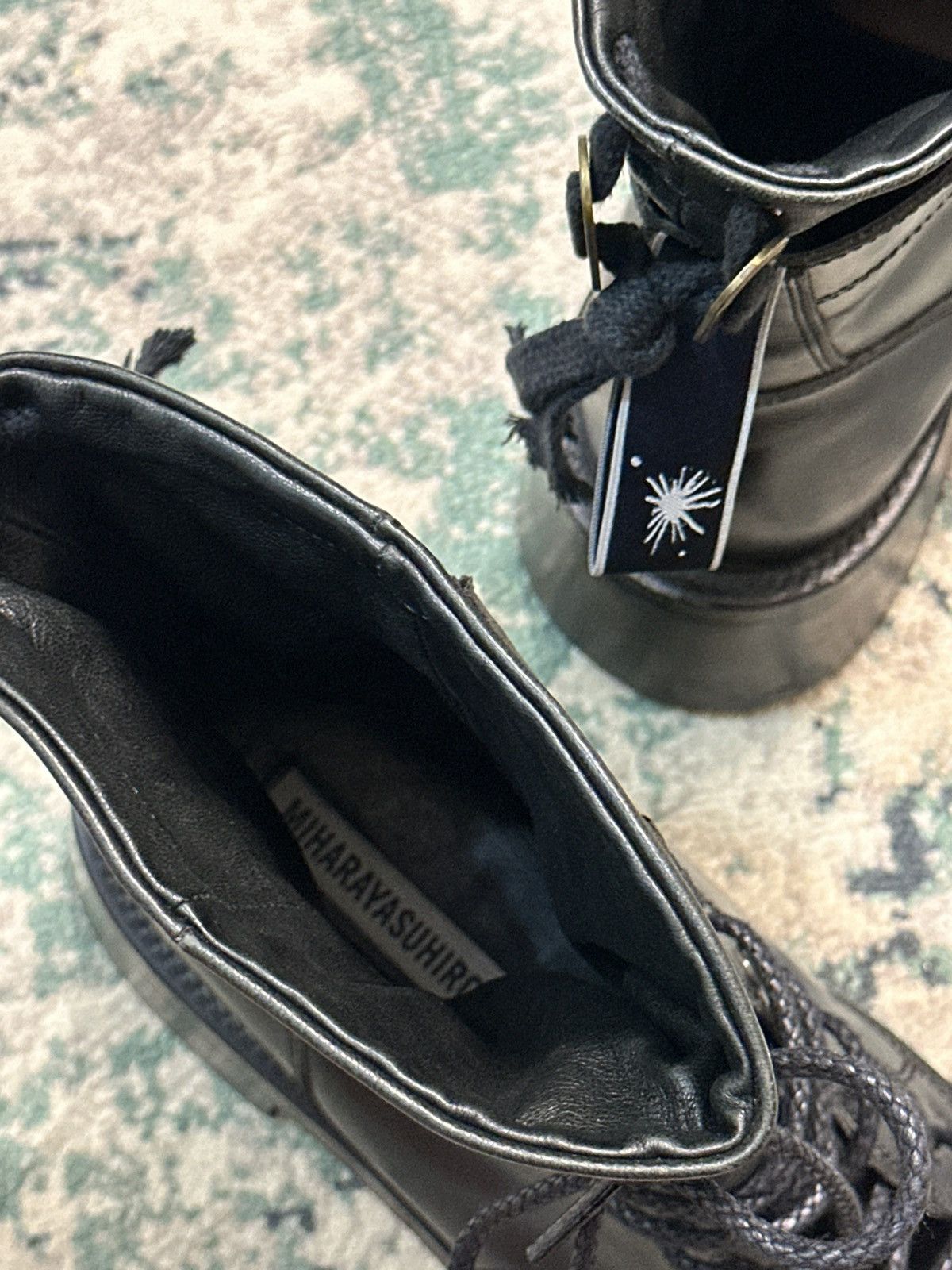 Maison MIHARA YASUHIRO Miharayasuhiro Double Layer Leather Combat Boots Size US 6 / EU 39 - 4 Thumbnail
