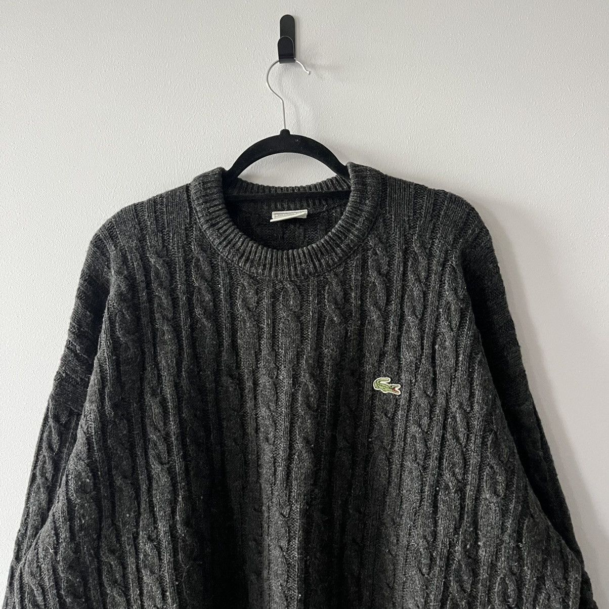 Lacoste Vintage Lacoste Wool Blend Sweater Cable Knit Sweatshirt Size US XL / EU 56 / 4 - 2 Thumbnail