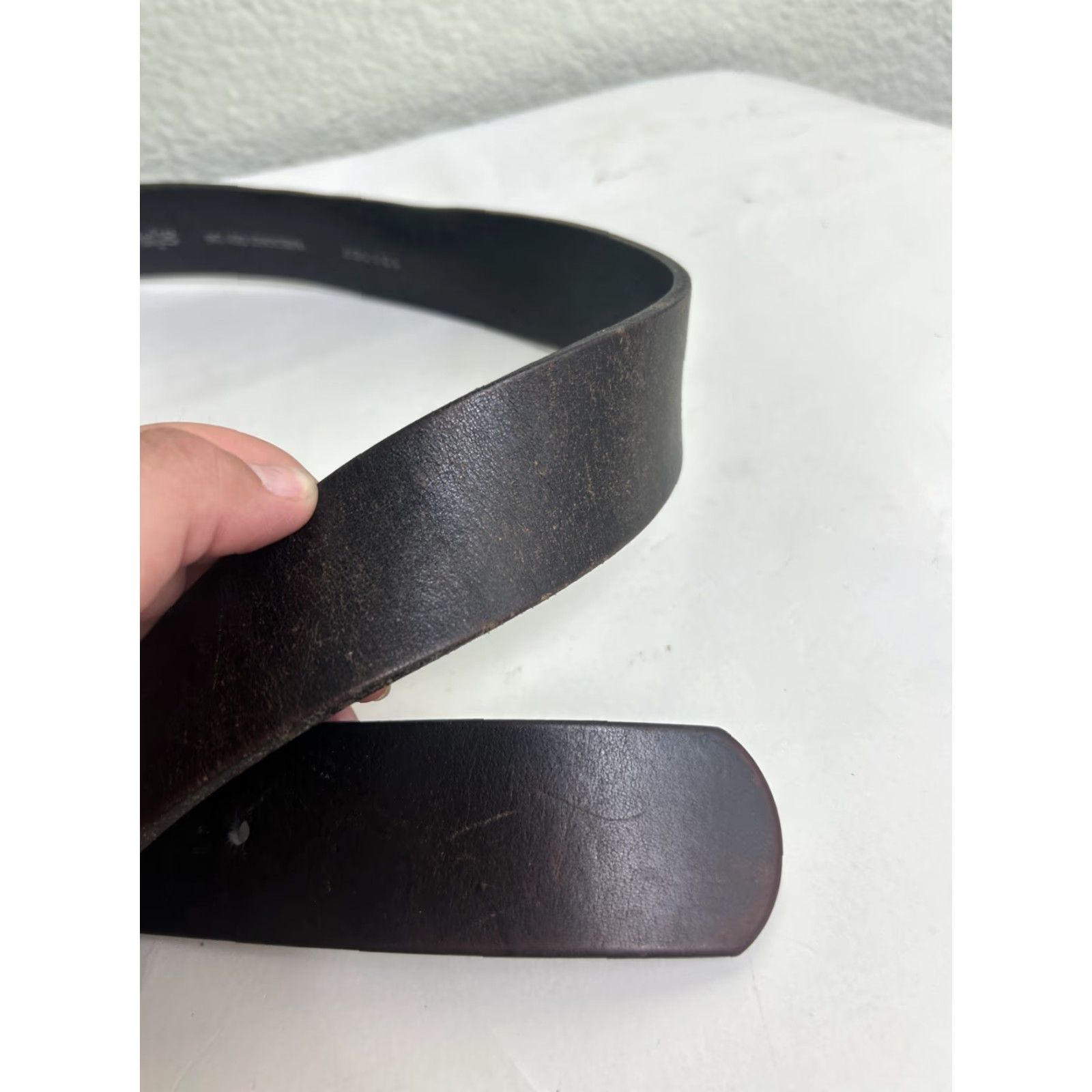 Fossil Fossil Belt Men Leather Brown Size 36 Letter Imprint Cowhide Buckle Size 36 - 4 Thumbnail