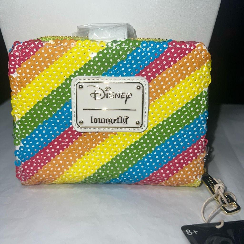 Disney Disney X Loungefly Rainbow Sequined Zip Around Snap Wallet Size ONE SIZE - 1 Thumbnail