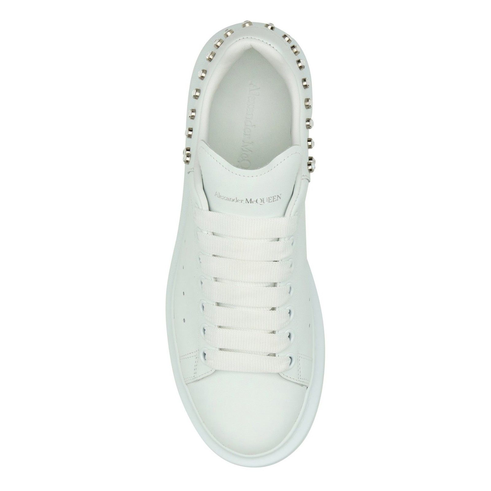 Alexander McQueen ALEXANDER MCQUEEN White Leather Sneakers New & Authentic (Wo Size US 9 / IT 39 - 4 Thumbnail