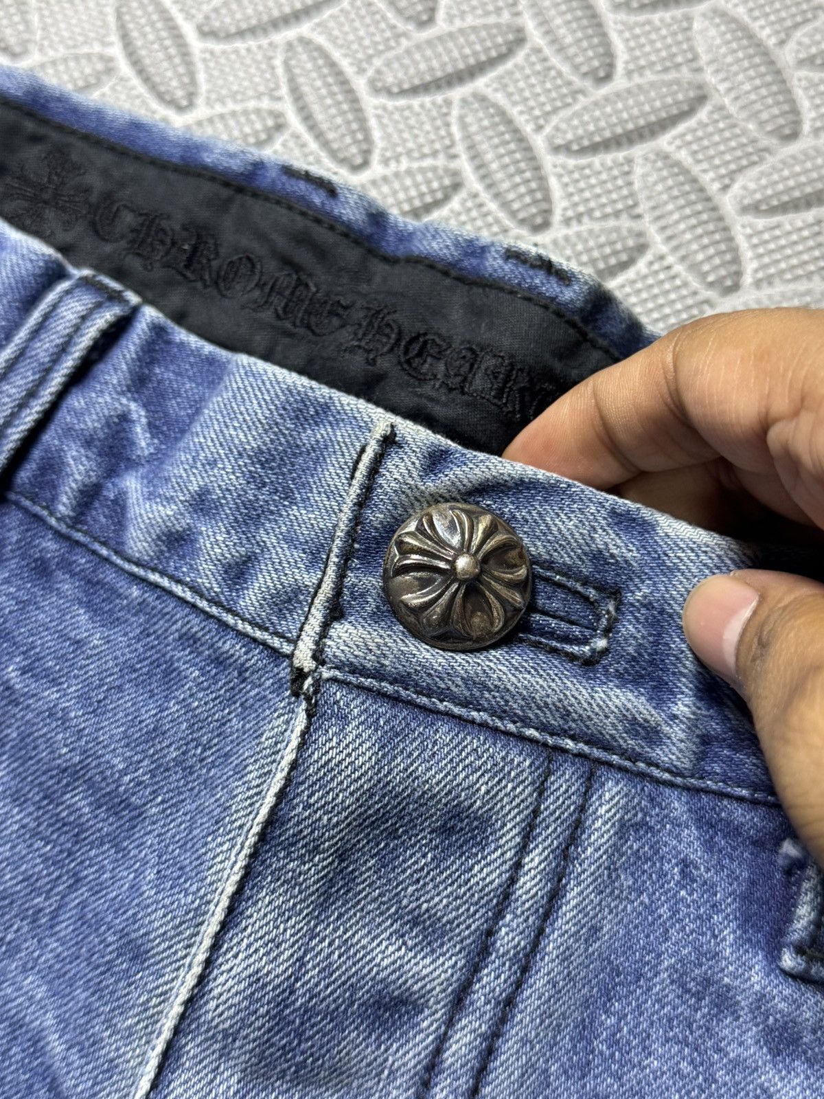 Chrome Hearts Chrome Hearts - Denim Sexy Shorts Custom Order Size 26" / US 2 / IT 38 - 3 Thumbnail