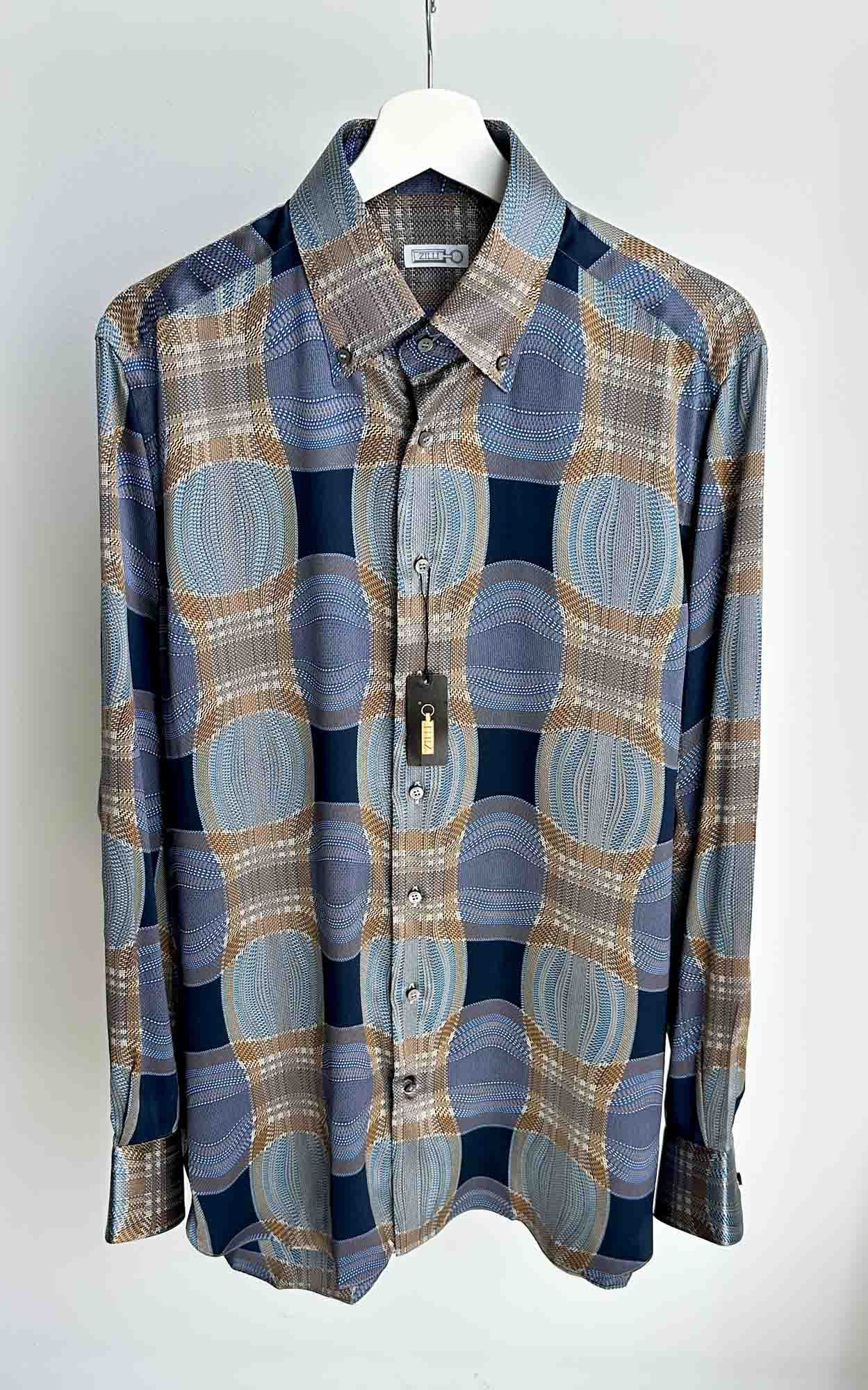 Zilli Men's silk shirt ZILLI Size US L / EU 52-54 / 3 - 2 Thumbnail