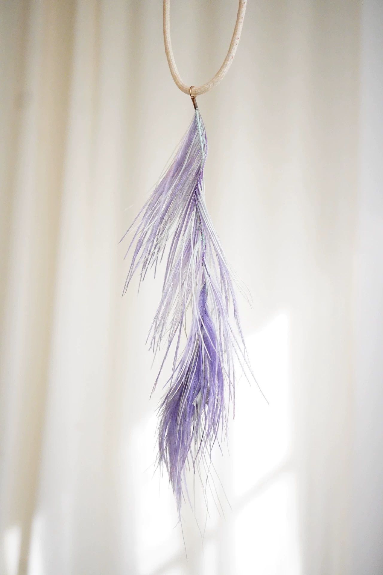 MM6 mm6 2000s purple & light green woven feather necklace 9/10 Size ONE SIZE - 9 Thumbnail