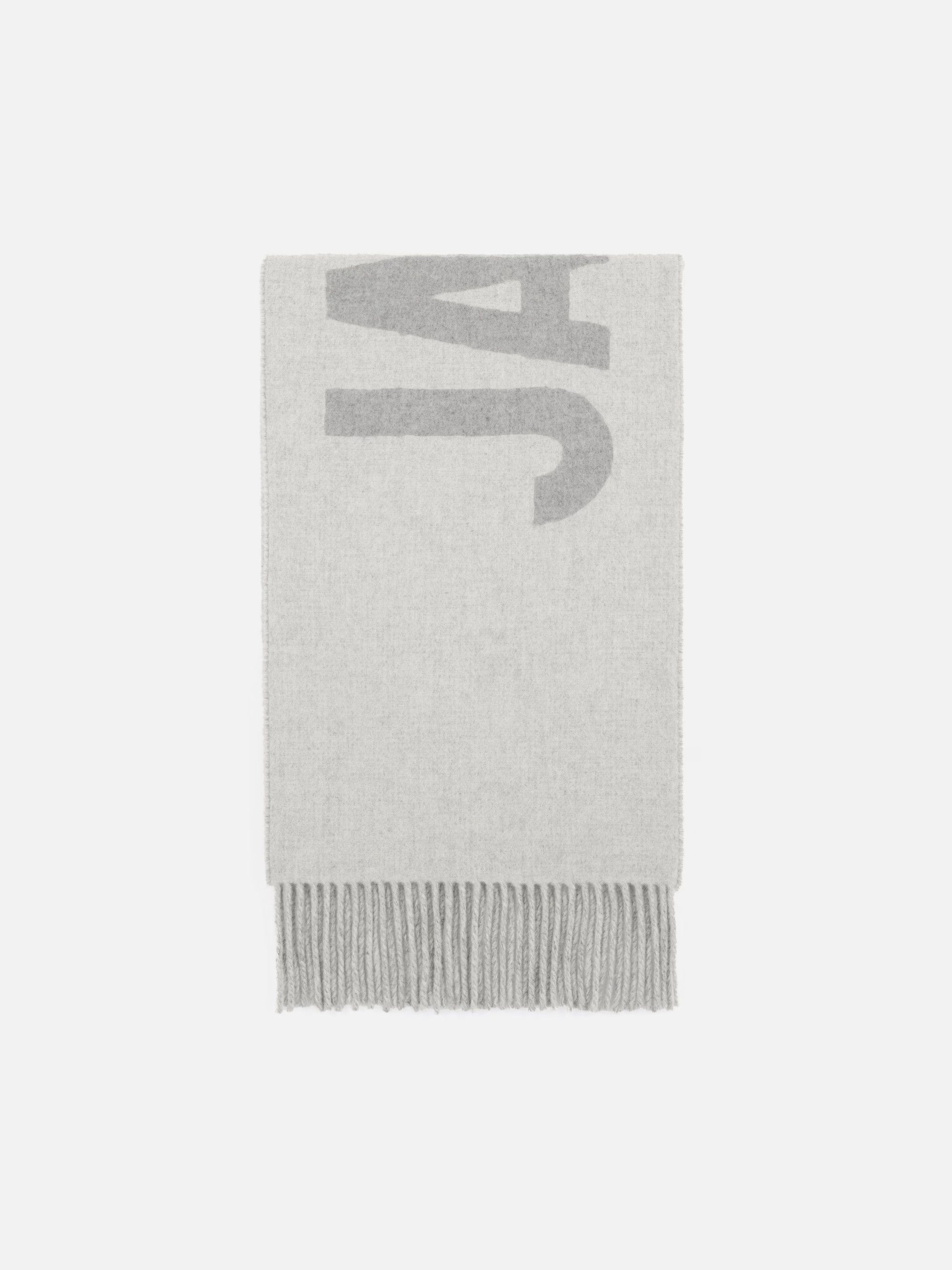Jacquemus Contrast Iconic Logo Felted Wool Gray Scarf FW25 Le Palmier Size ONE SIZE - 10 Thumbnail