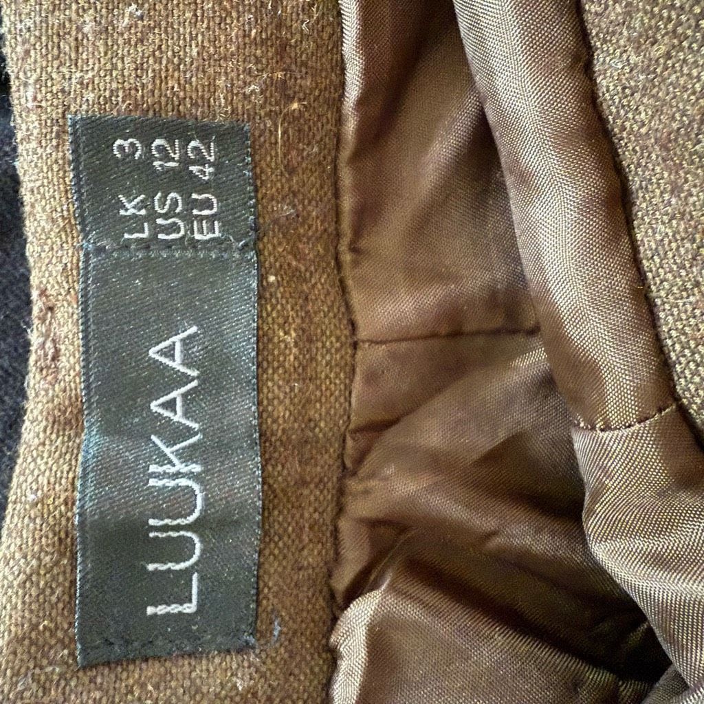 Other Luukaa Brown Trousers Taper Slightly Cropped Crossfront Tie Size 34" / US 12 / IT 48 - 8 Thumbnail