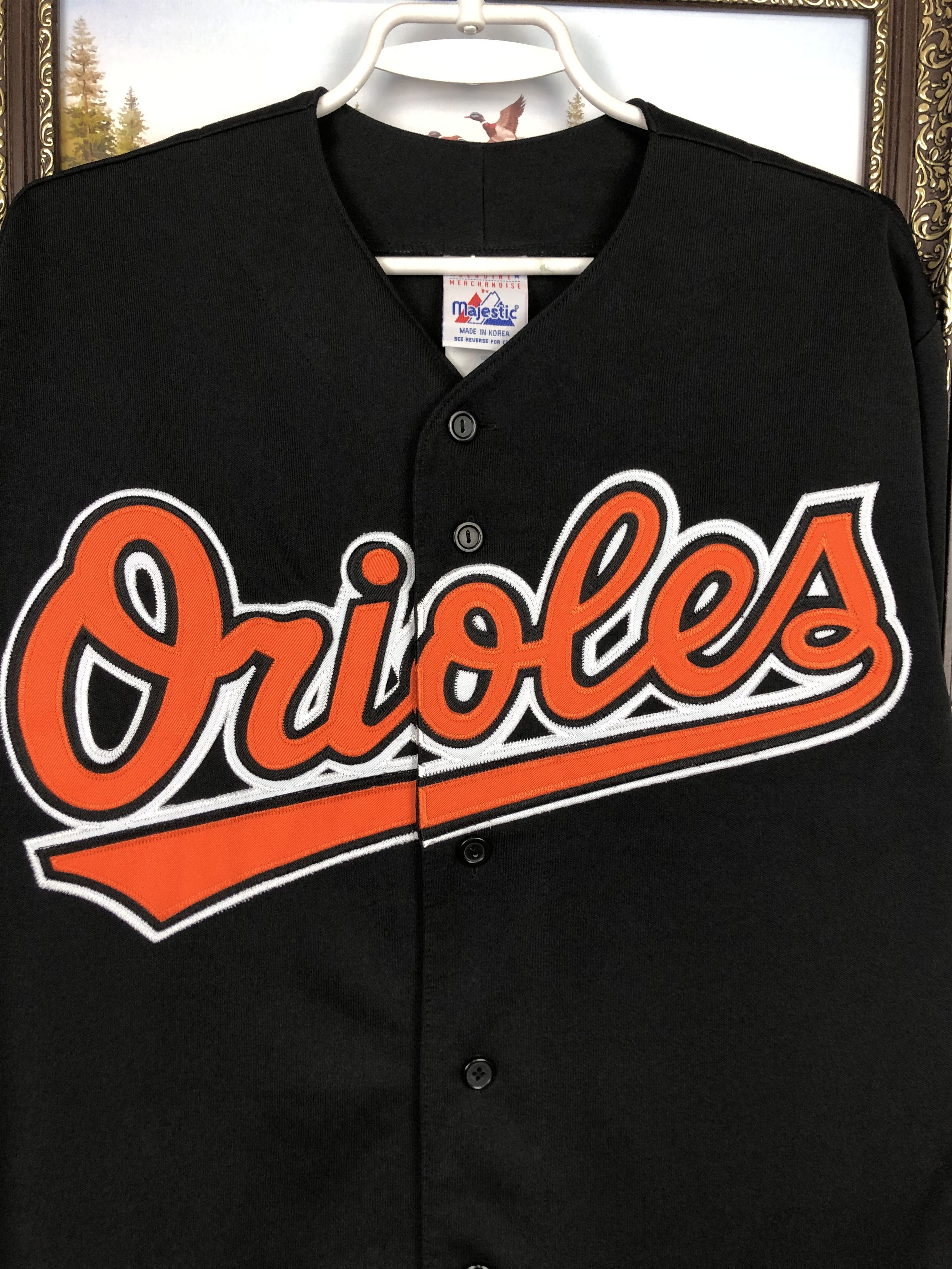 Majestic Vintage Baltimore Orioles Button Down MLB Jersey Tee Size US L / EU 52-54 / 3 - 3 Thumbnail