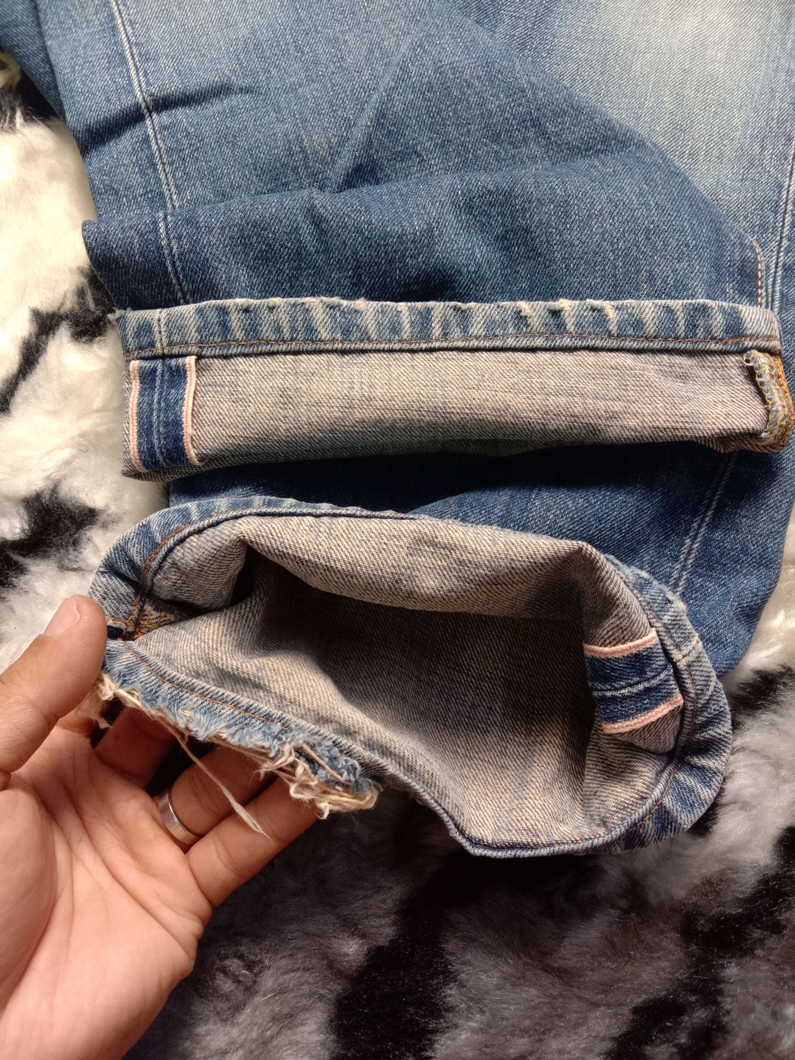 Edwin Vintage Edwin 505 X Selvedge Distressed Jeans Size US 28 / EU 44 - 9 Thumbnail
