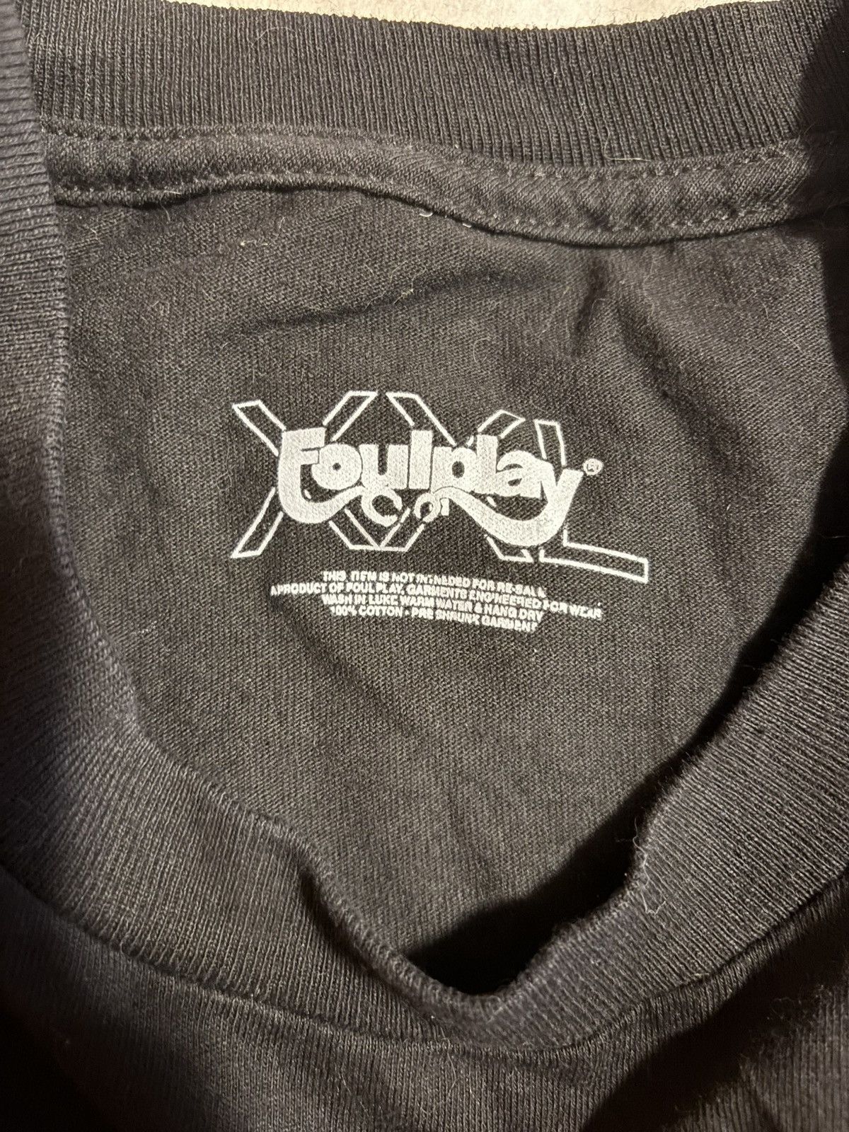 Foulplay Company FOULPLAY Men's Black T-shirt Size US XXL / EU 58 / 5 - 2 Thumbnail