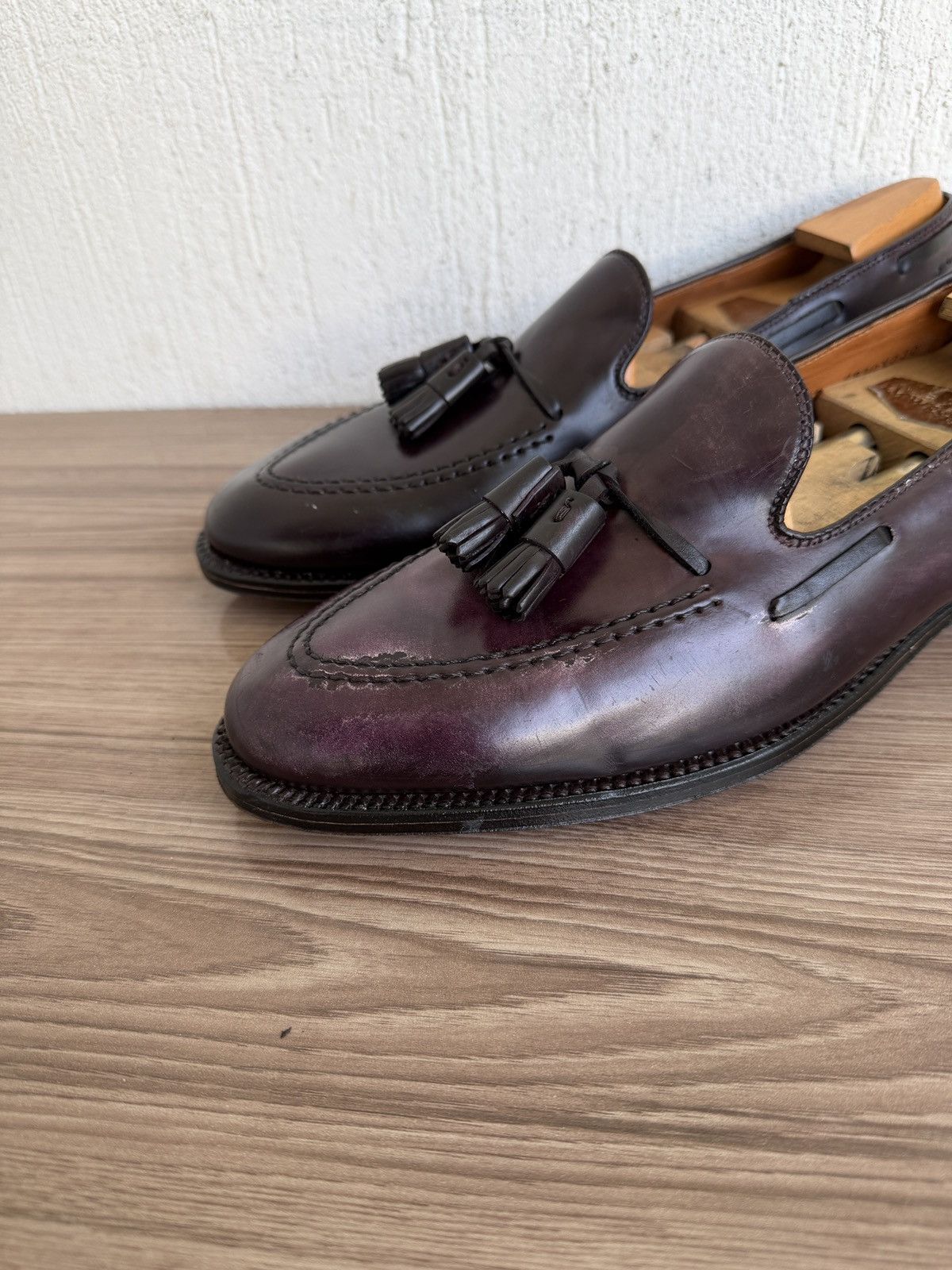 Alden Burgundy shell cordovan tassel loafers by brook brothers Size US 10.5 / EU 43-44 - 2 Thumbnail