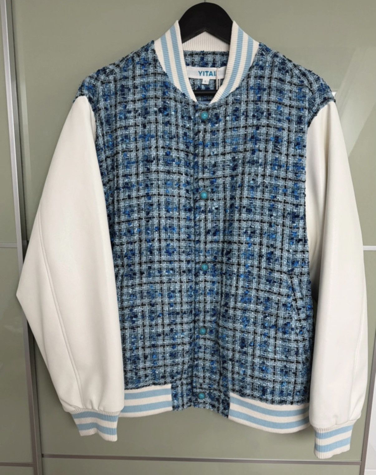 YITAI Marine Tweed Varsity Jacket Size US L / EU 52-54 / 3 - 1 Thumbnail