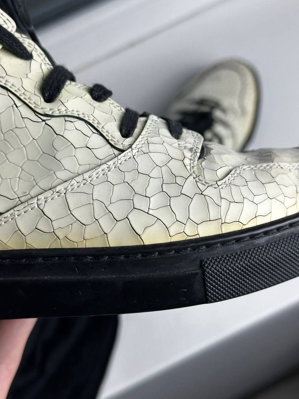 Balenciaga Balenciaga High Top Trainers Snake Skin Cracked Size 7.5 Size US 7.5 / EU 40-41 - 14 Thumbnail