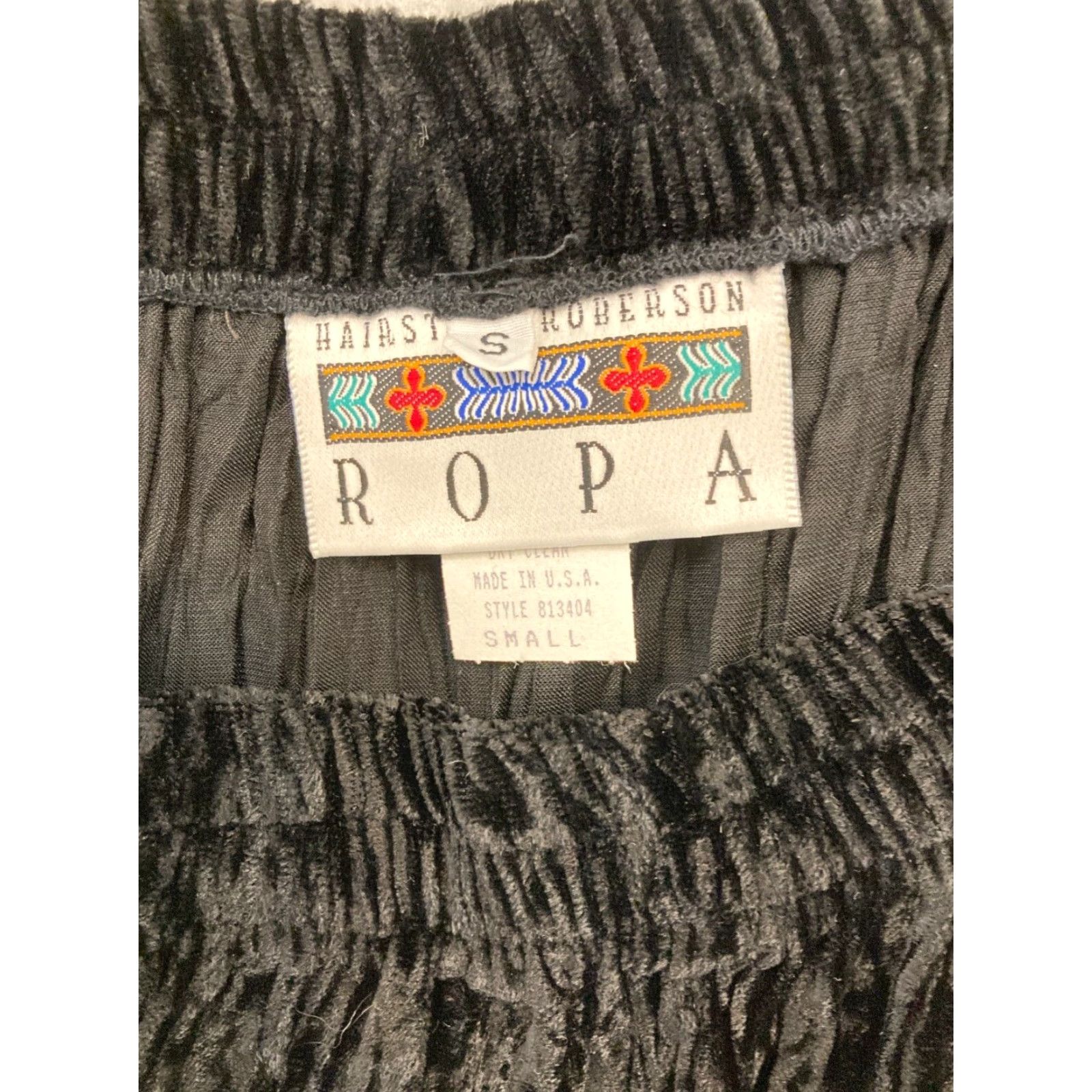 Velvet Vintage Hairston Roberson Women's Maxi Skirt Small Velvet Black 80s 90s Western Casual Size 28" / US 6 / IT 42 - 6 Thumbnail