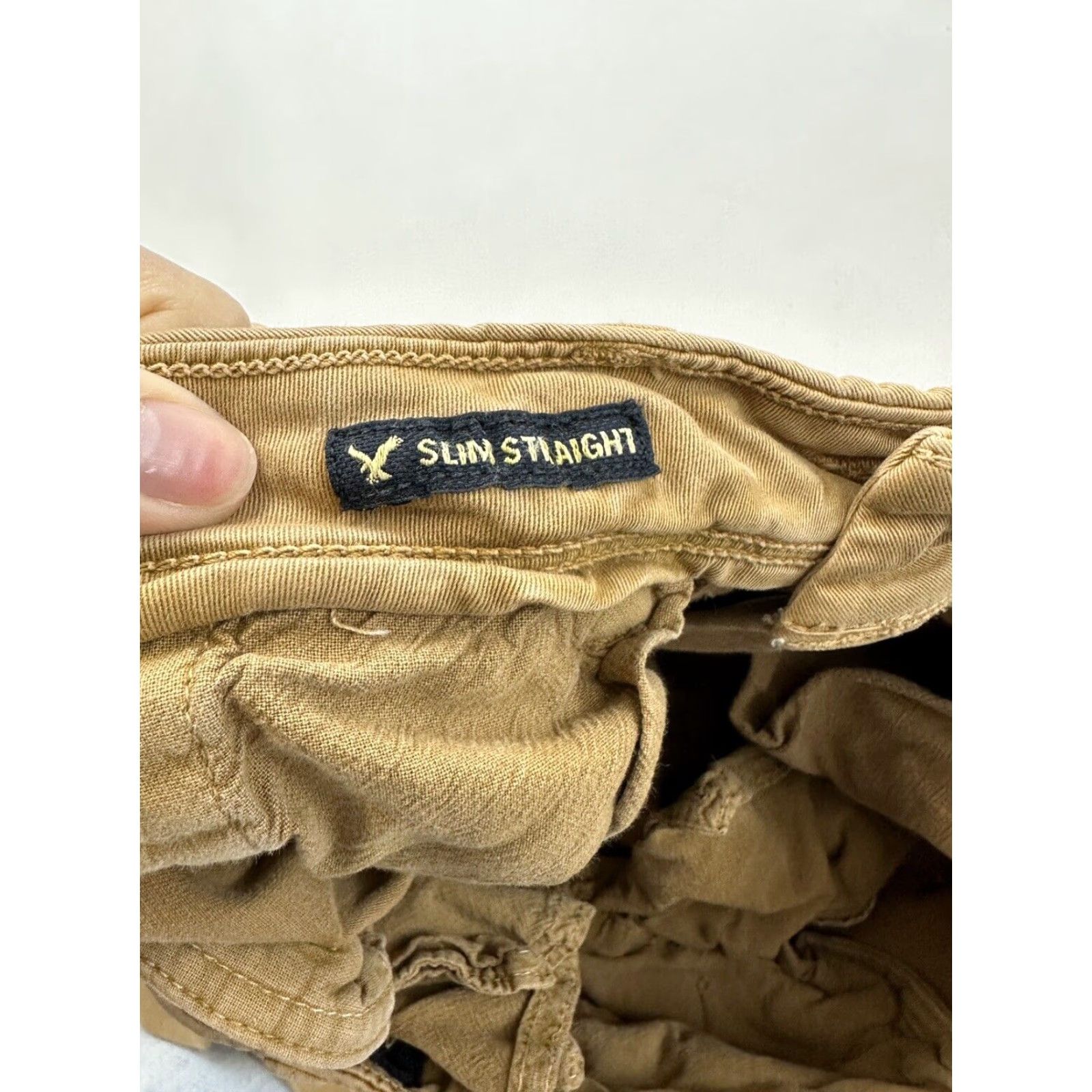 American Eagle Outfitters American Eagle Pants 28x30 Khaki Extreme Flex Slim Chino Mens Size US 28 / EU 44 - 4 Thumbnail