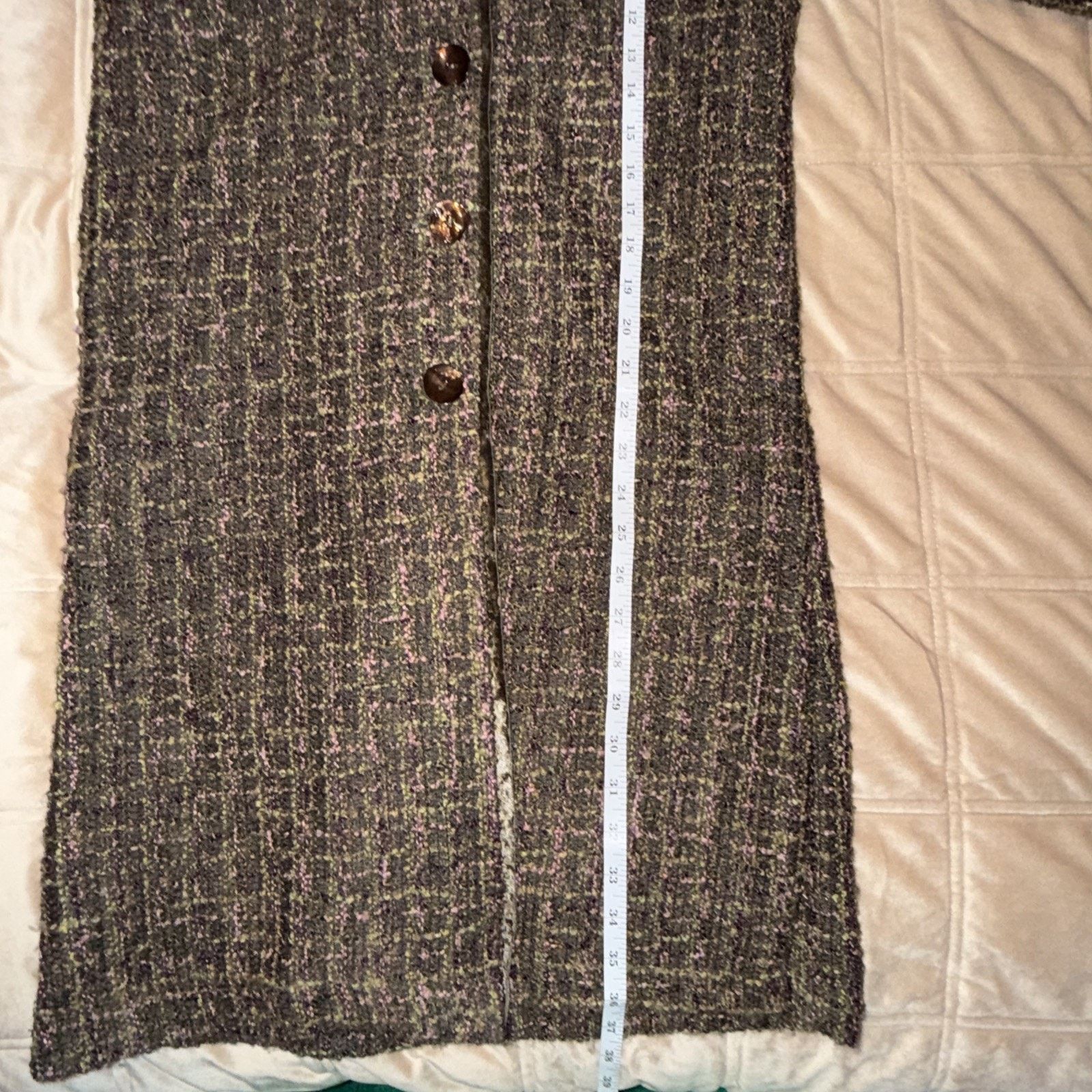 Woolrich Woolen Mills Woolsworth Vintage Women’s Boucle Plaid Button Up Coat Sz M Size M / US 6-8 / IT 42-44 - 9 Thumbnail