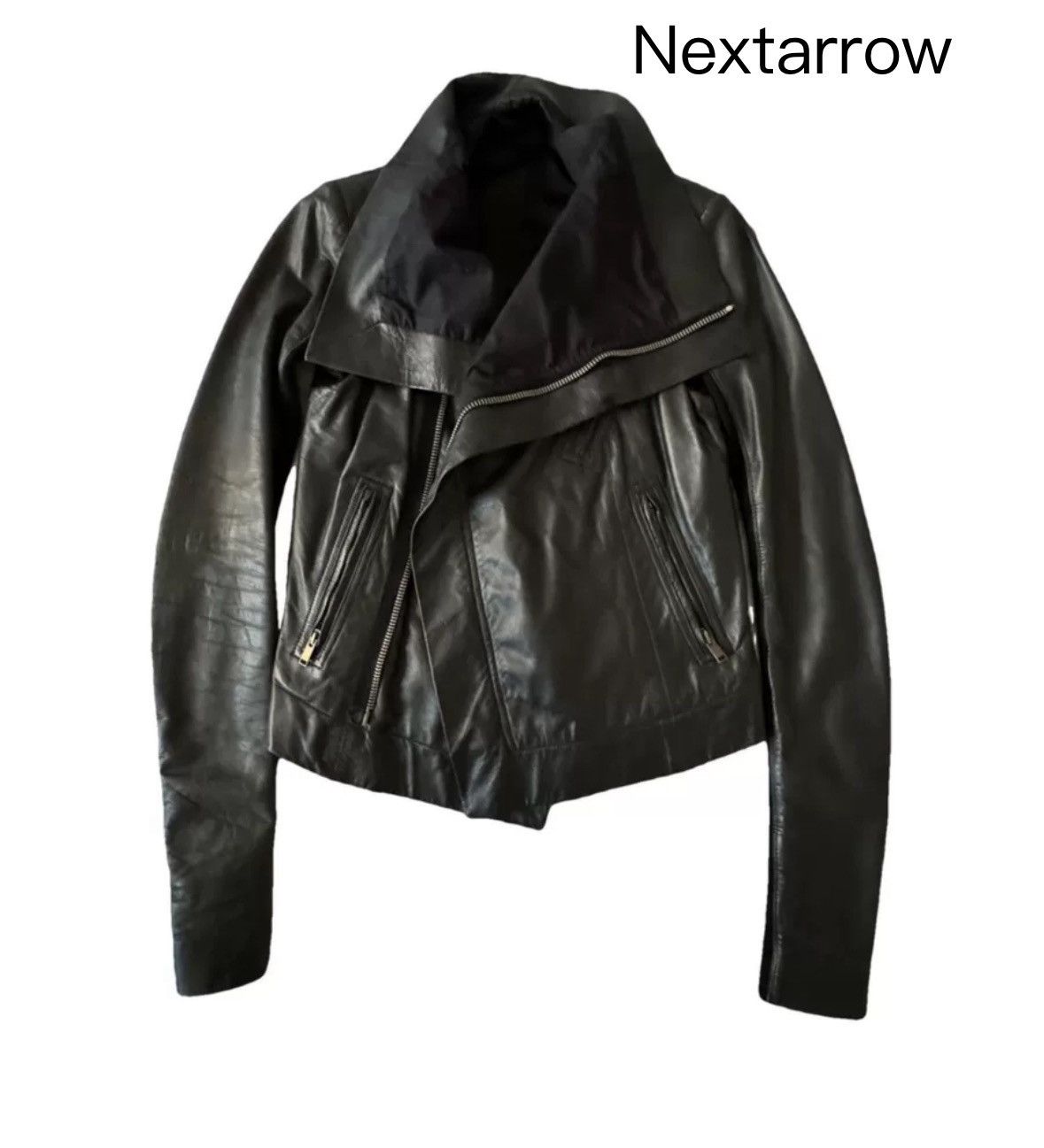 Rick Owens Rick Owens Sheepskin Motorcycle Dark Leather Jacket Size US S / EU 44-46 / 1 - 1 Thumbnail