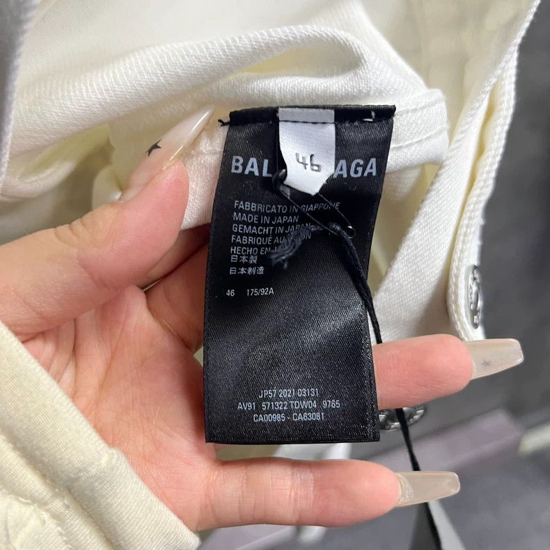 Balenciaga Balenciaga latest white back letter logo stone washed denim Size US L / EU 52-54 / 3 - 3 Thumbnail