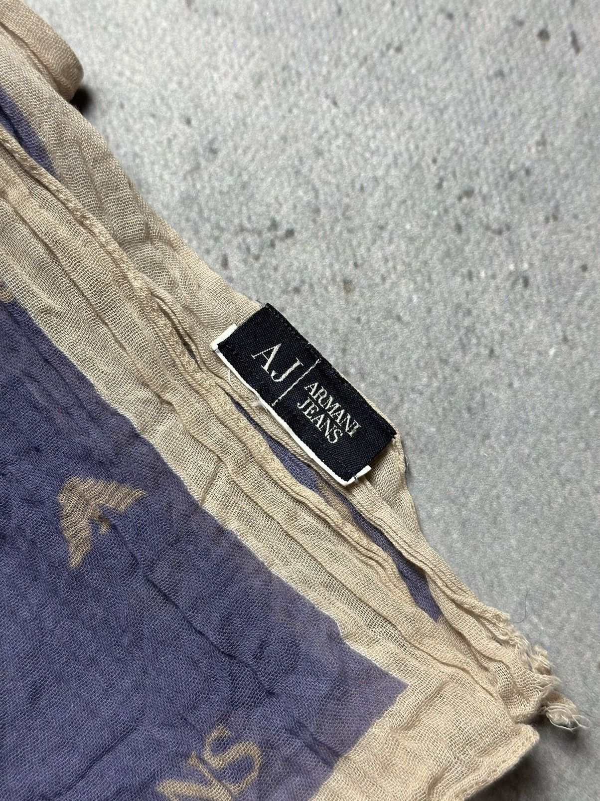 Armani 🔥LASTDROP🔥166x60cm Giorgio Armani Jeans Monogram Scarf Size ONE SIZE - 8 Thumbnail