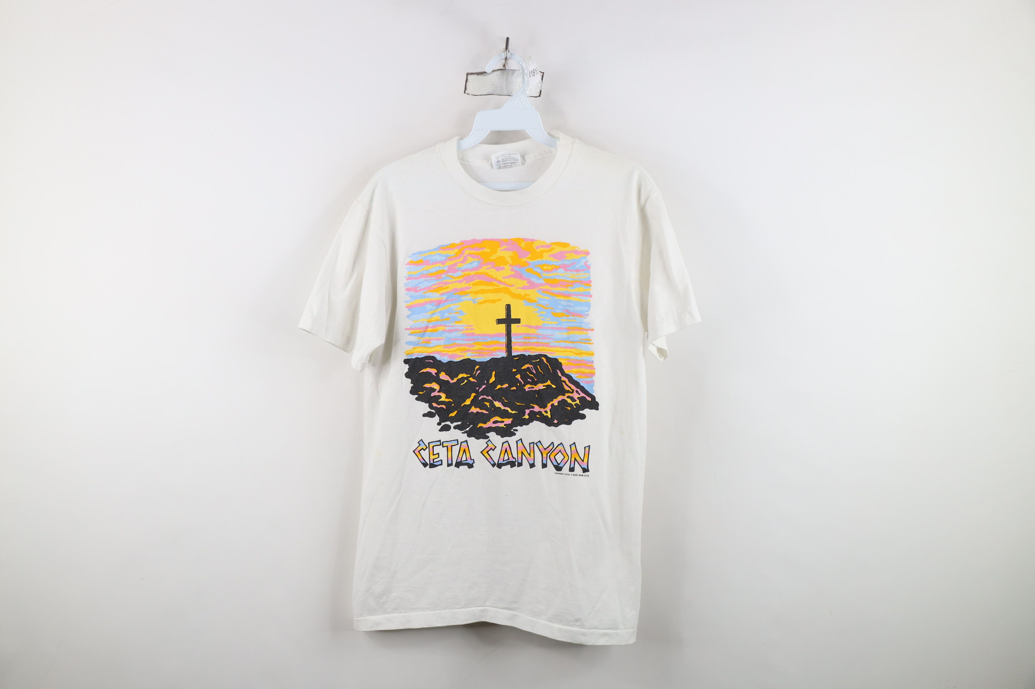 Vintage Vintage 90s Christian Cross Jesus Short Sleeve T-Shirt Size US M / EU 48-50 / 2 - 1 Thumbnail