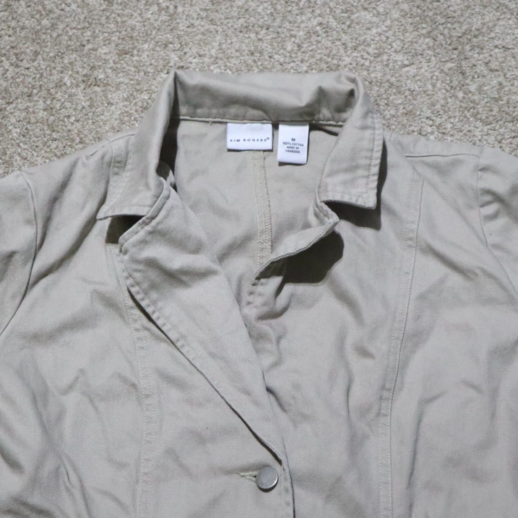 Vintage KIM ROGERS Brown Lightweight Button Jacket Coat Long Sleeve Womens Size M Medium Coat Womens M Brown Lightweight Button Jacket Coat Long Sleeve 90s? Size M / US 6-8 / IT 42-44 - 2 Thumbnail