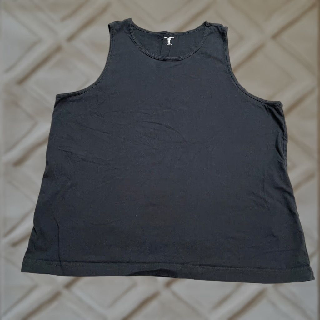 Essentials Amazon Essential Tank Mens XL Black Sleeveless Round Neck Muscle Tee Size US XL / EU 56 / 4 - 1 Thumbnail