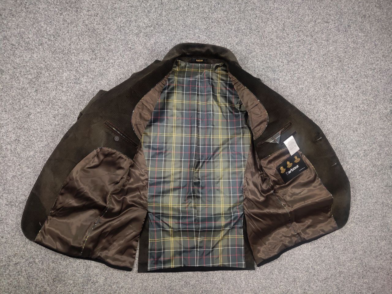 Barbour Barbour Dark green corduroy men's two buttons Blazer jacket Size US M / EU 48-50 / 2 - 16 Thumbnail