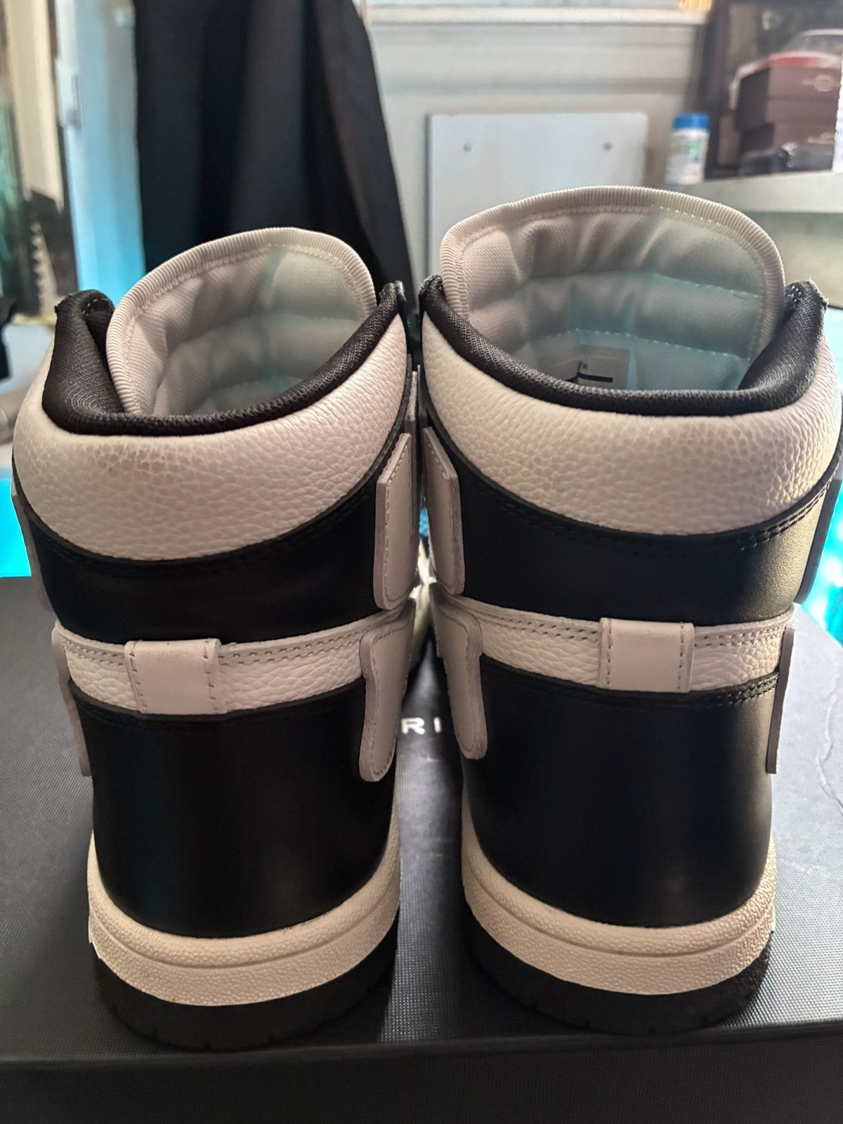 Amiri Amiri “Skeleton” hi top leather sneakers Size US 10.5 / EU 43-44 - 3 Thumbnail