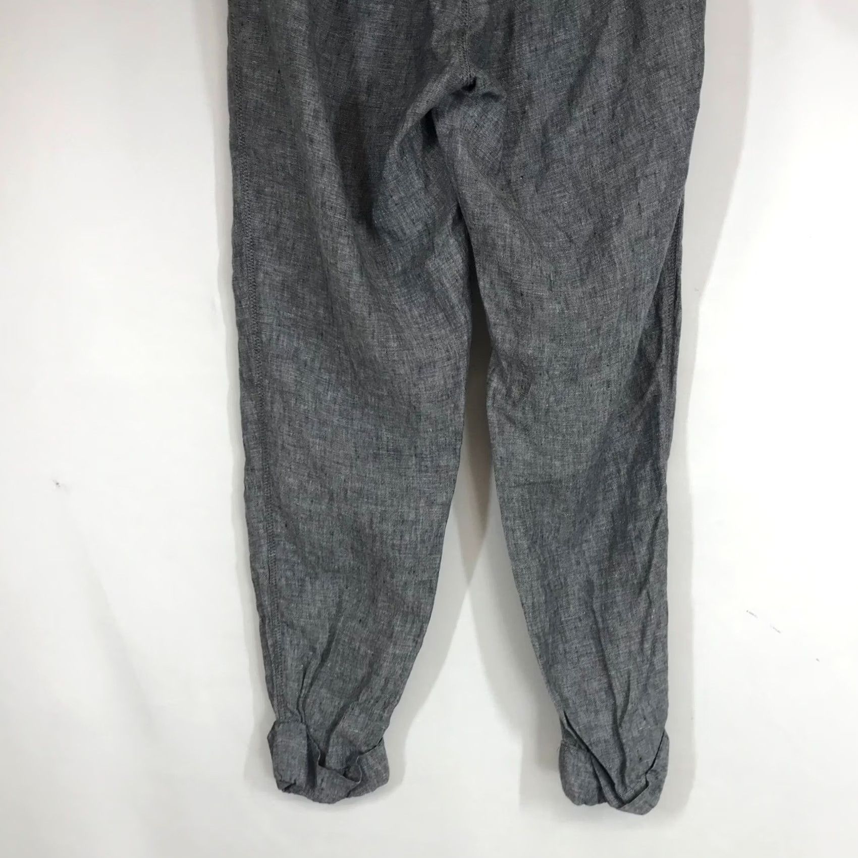 Athleta Athleta Jogger Pants Womens Sz 6 Gray Linen Blend Drawstring Waist Travel Casual Tapered Leg Pockets Size 28" / US 6 / IT 42 - 6 Thumbnail