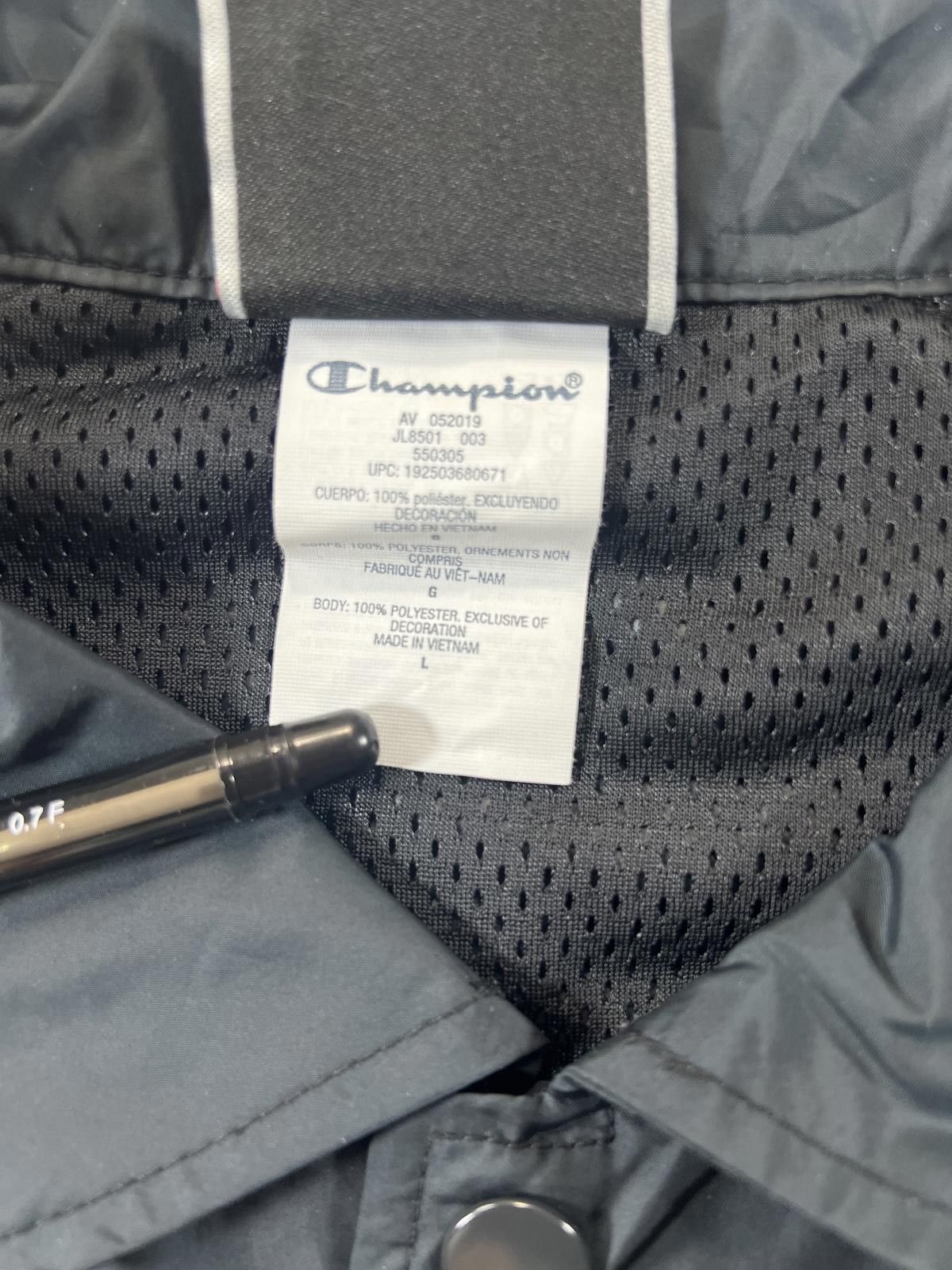 Champion Champion Black Coach Logo Tape Sleeves Women’s Crop Jacket L Size L / US 10 / IT 46 - 5 Thumbnail