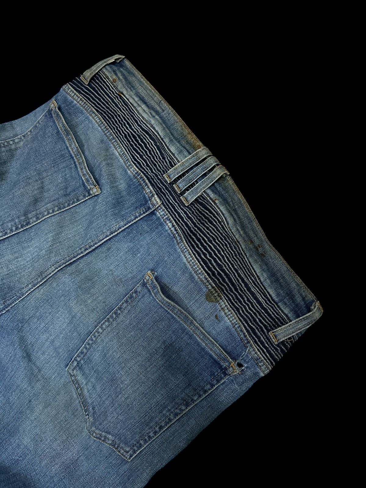 Japanese Brand Biker Jeans💥 Imprssve Balmain Style 💥 Size US 32 / EU 48 - 6 Thumbnail