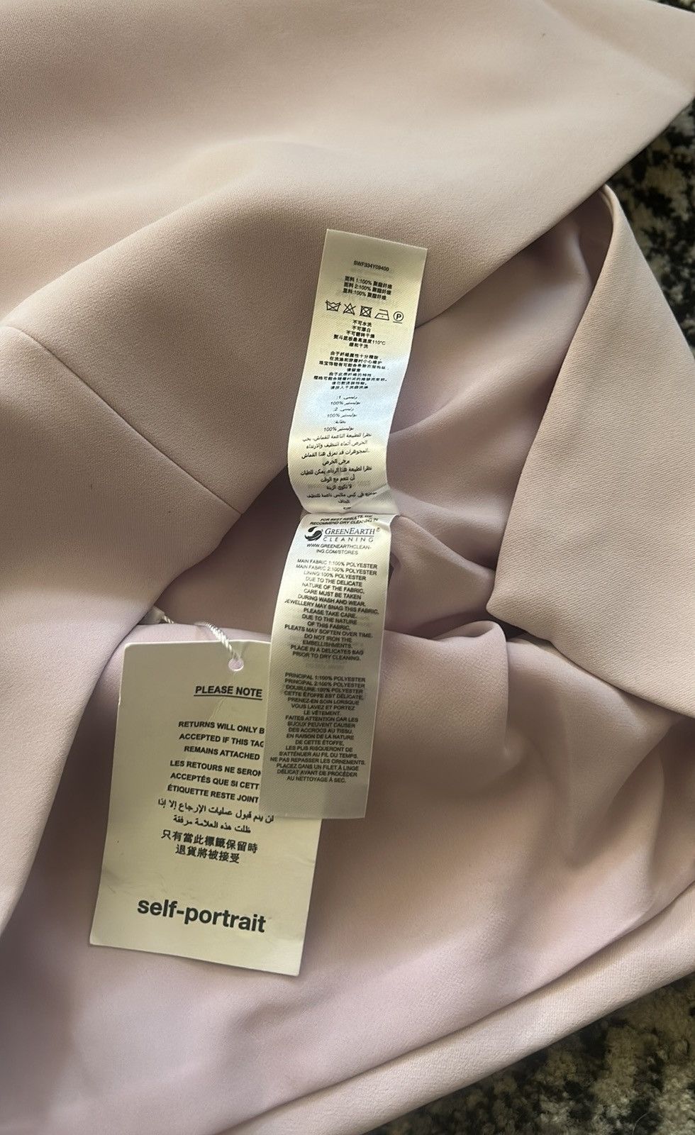 Self-Portrait Self-Portrait Pink Chiffon and Crepe Mini Dress size UK8/US4 Size S / US 4 / IT 40 - 6 Thumbnail