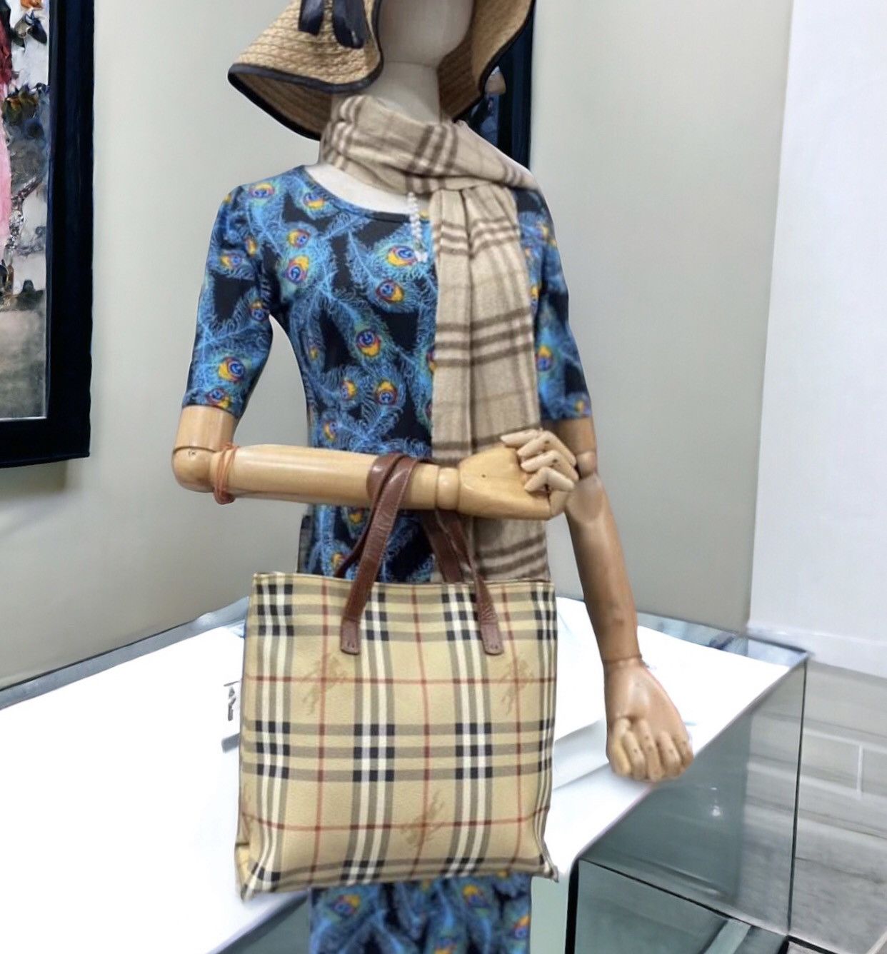 Burberry Burberry London Novacheck Shadow Horse Tote Handbag Size ONE SIZE - 1 Thumbnail